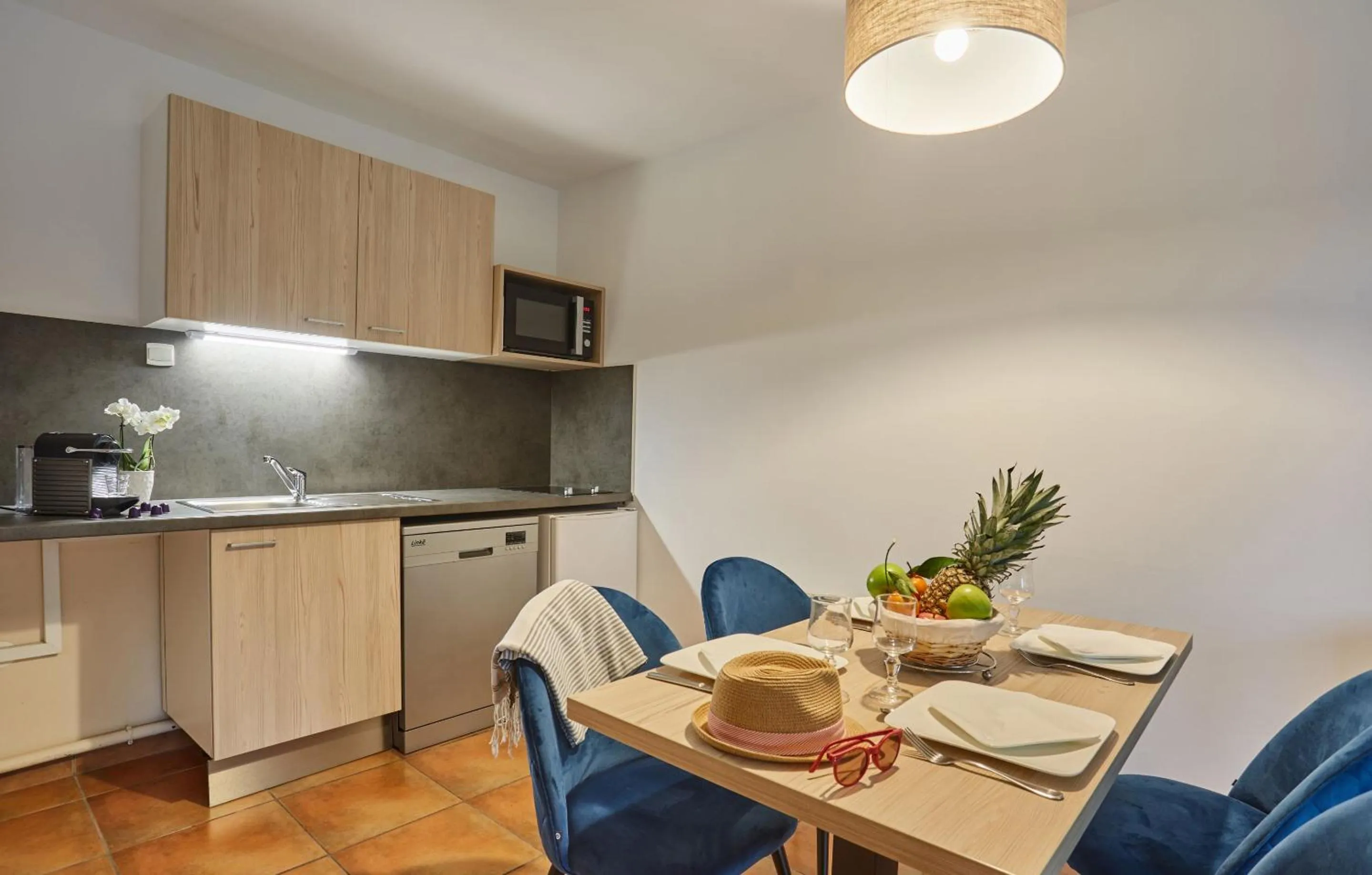 Kitchen or kitchenette in Résidence Odalys Domaine Iratzia