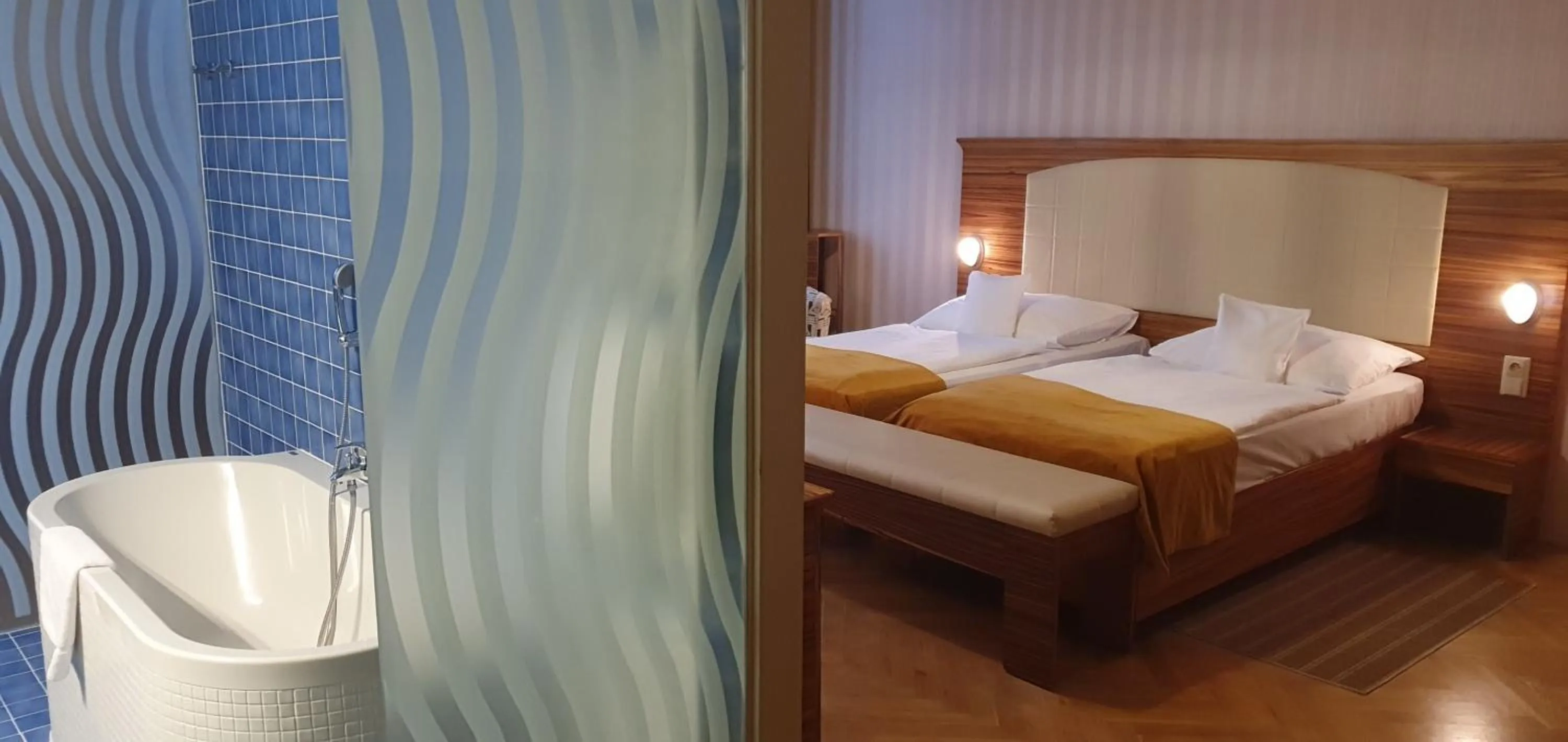 Decorative detail, Bed in Hotel Okresní Dům