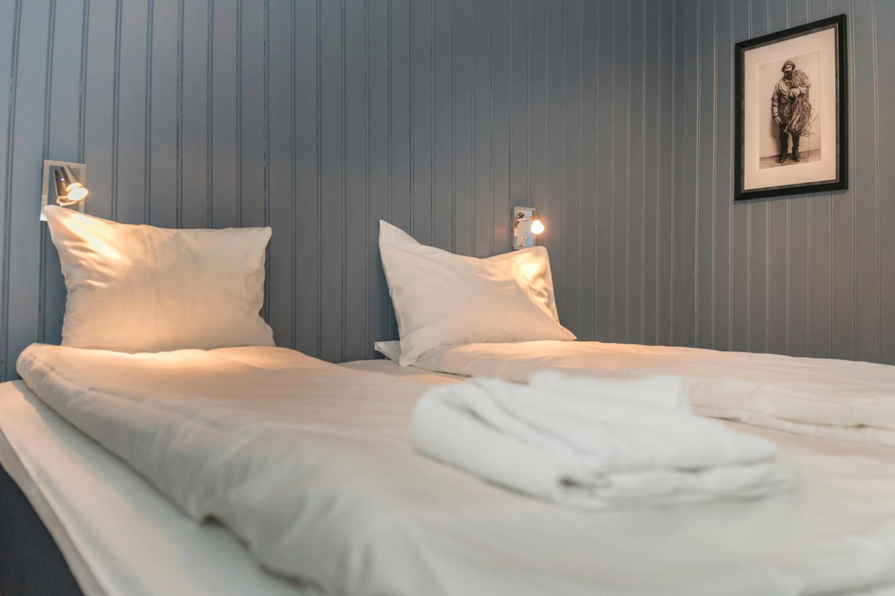 Bed in Rorbuene Svolvær Havn