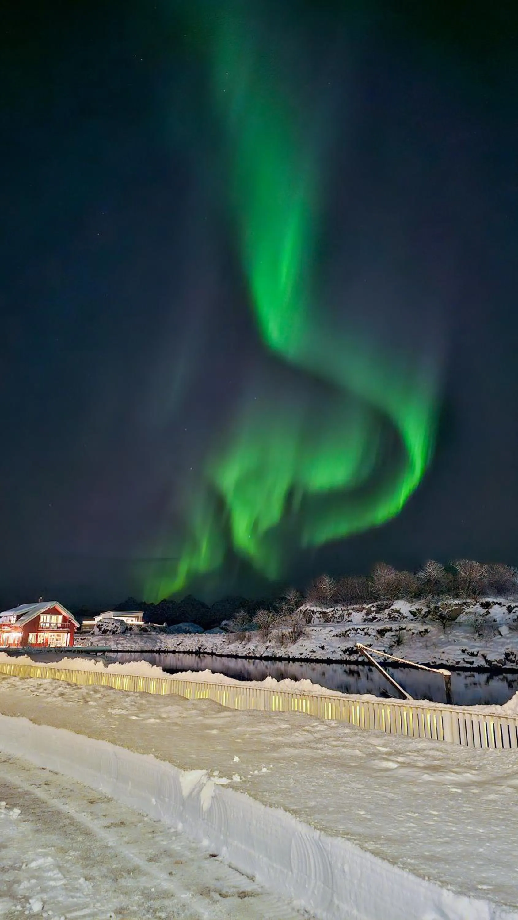Winter in Rorbuene Svolvær Havn