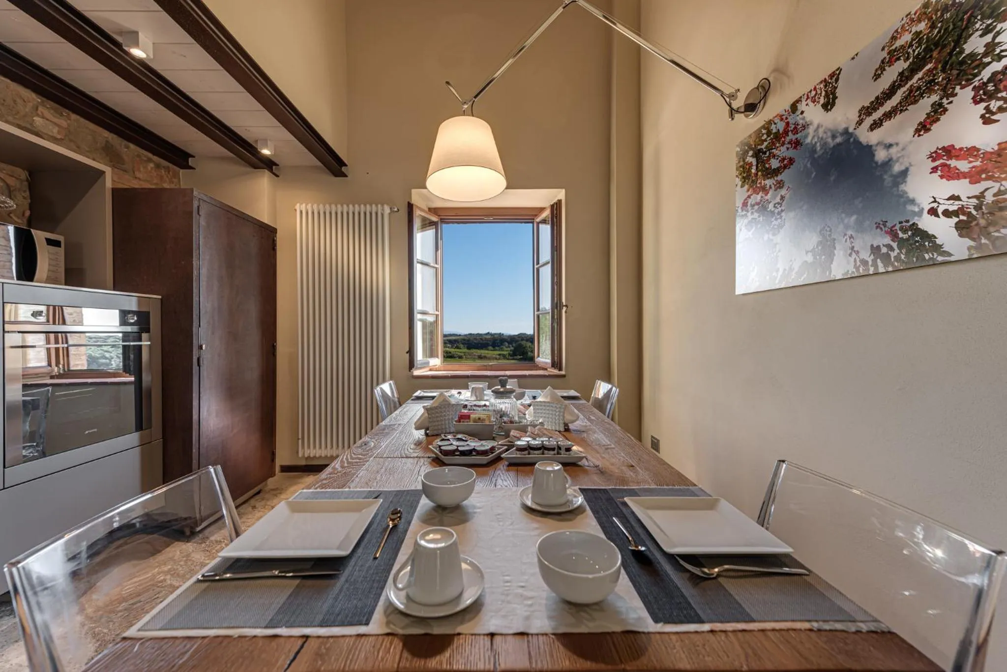 Breakfast in Chianti B&B Design infinity pool shared