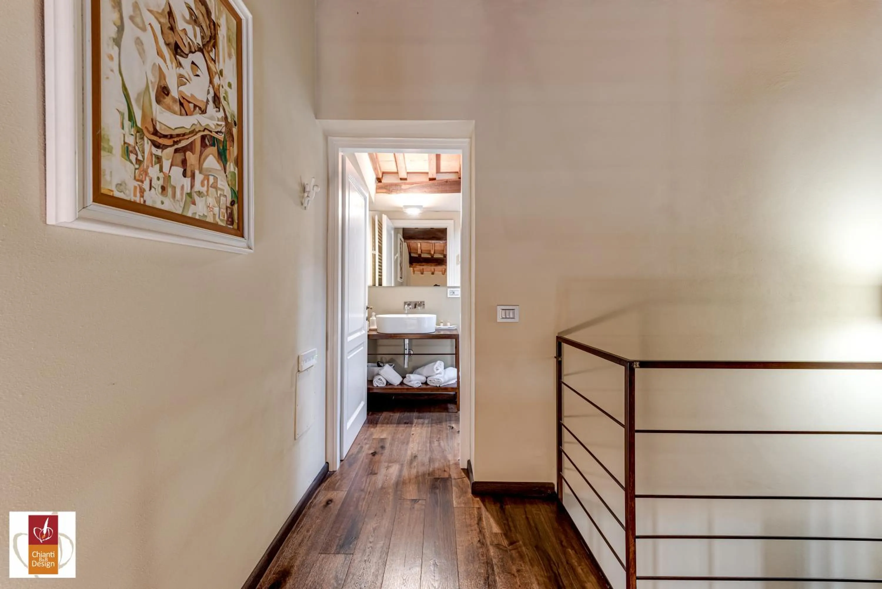Bathroom, Bed in Chianti B&B Design infinity pool shared