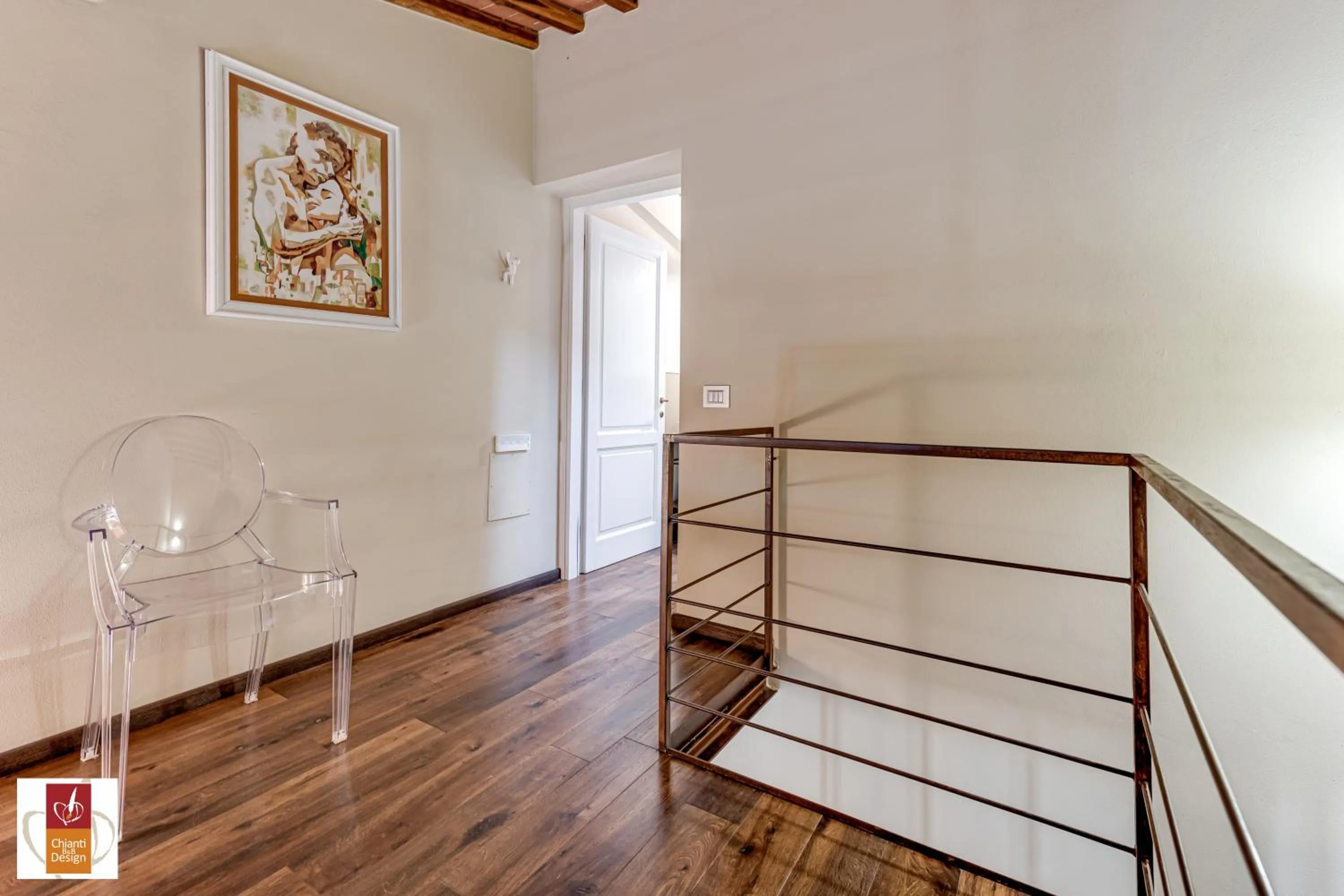 Bedroom, Bed in Chianti B&B Design infinity pool shared