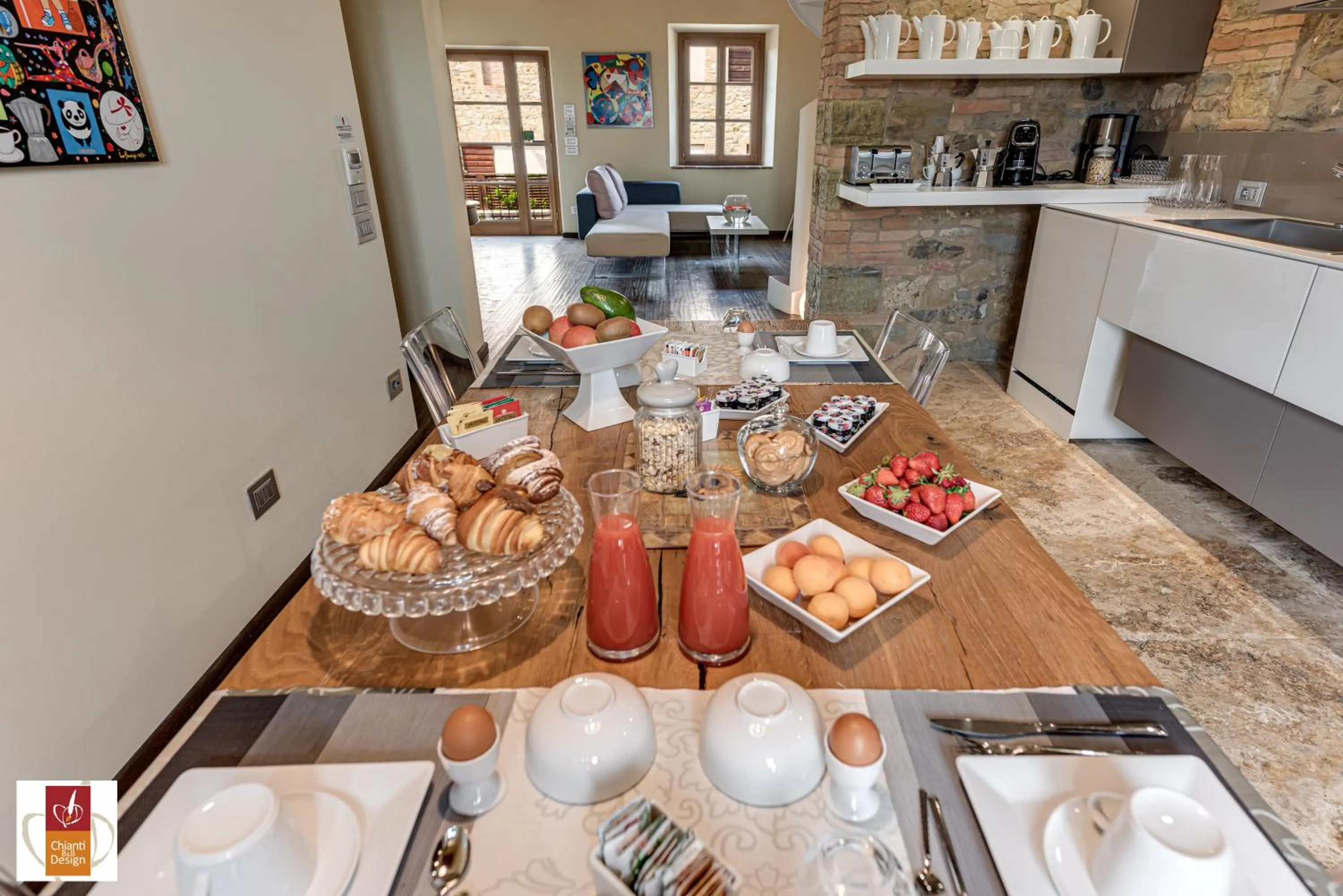Coffee/tea facilities in Chianti B&B Design infinity pool shared