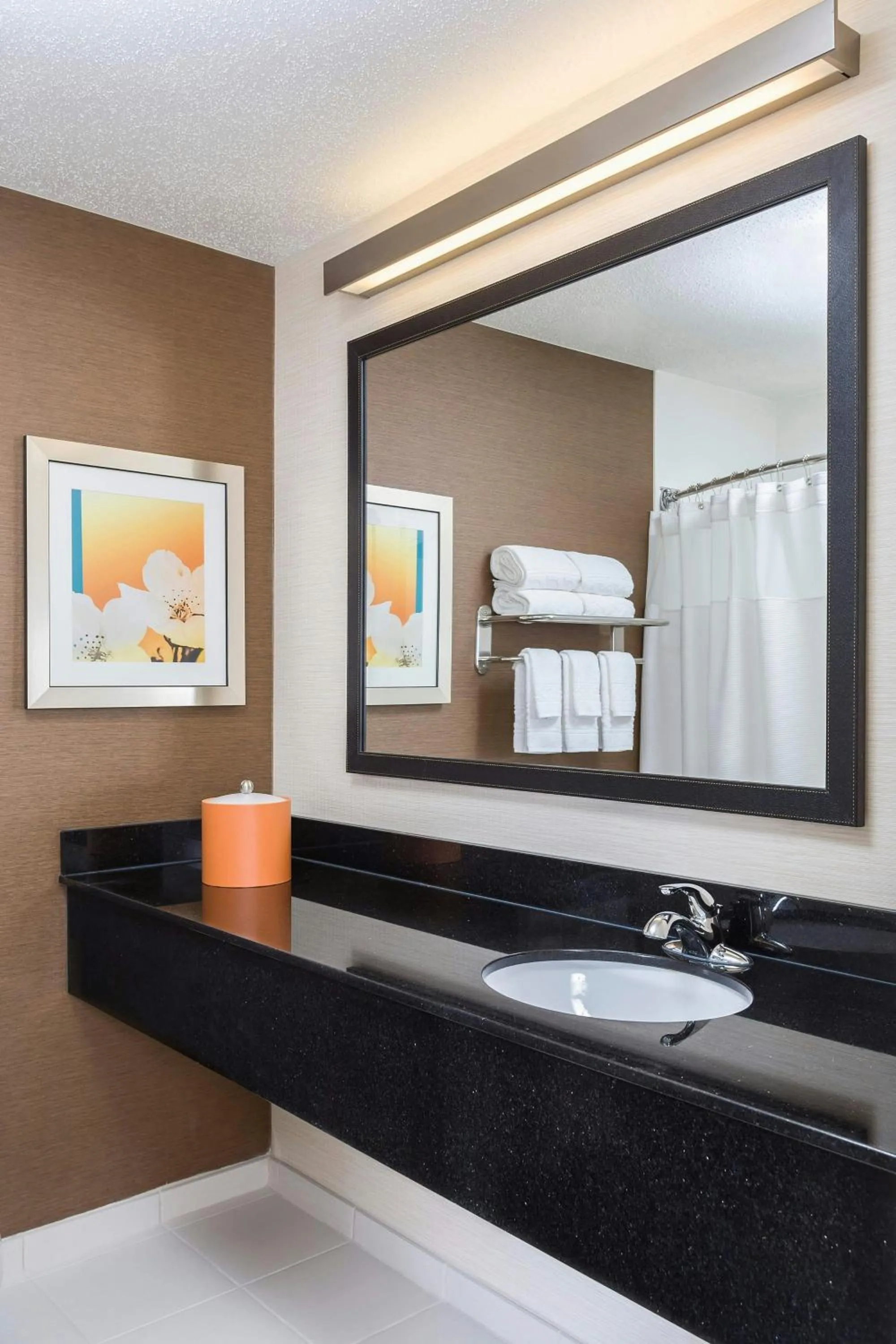 Bathroom, Bed in Fairfield Inn & Suites Holland