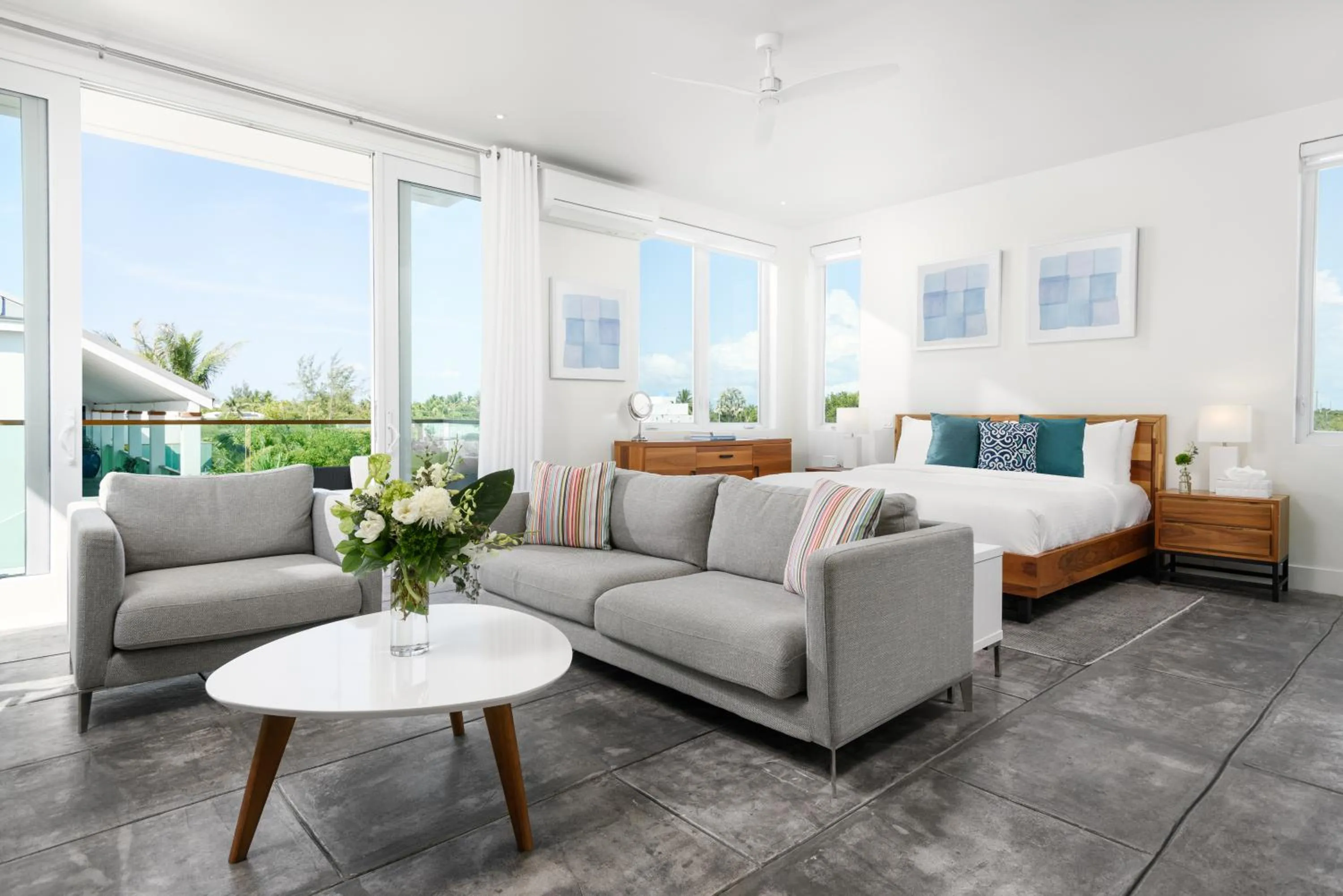 Living room in The Oasis at Grace Bay