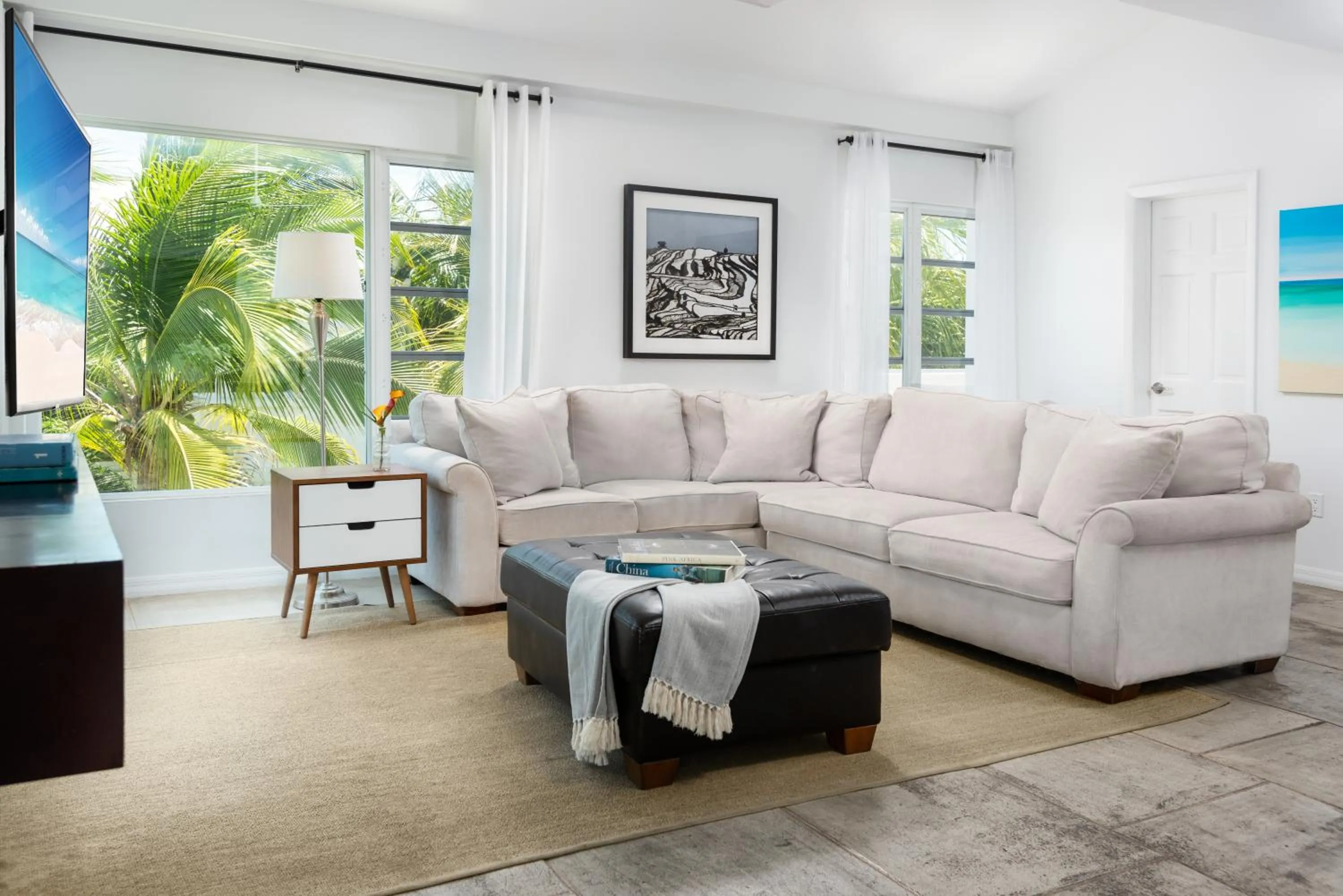 Seating area in The Oasis at Grace Bay