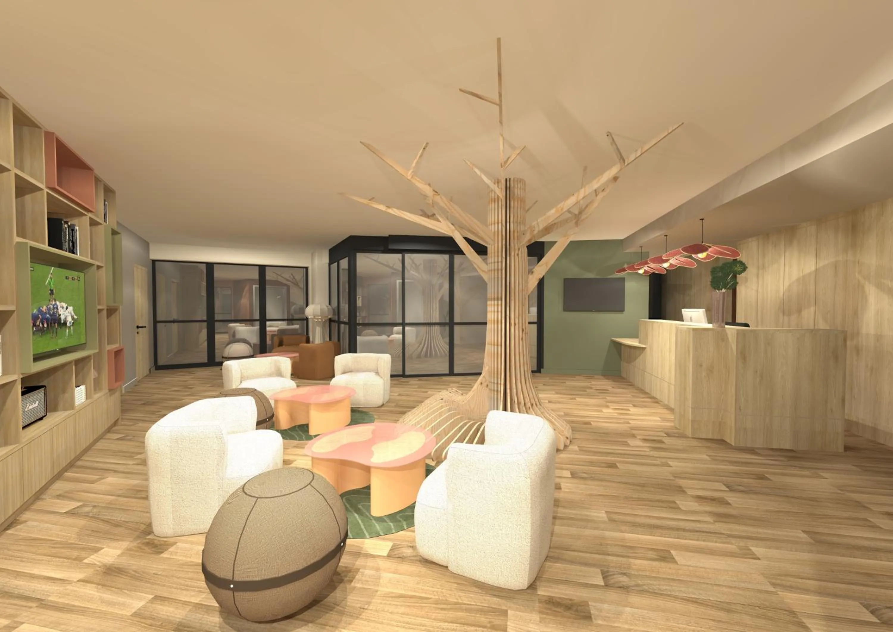 Lobby or reception in ibis Styles Guéret