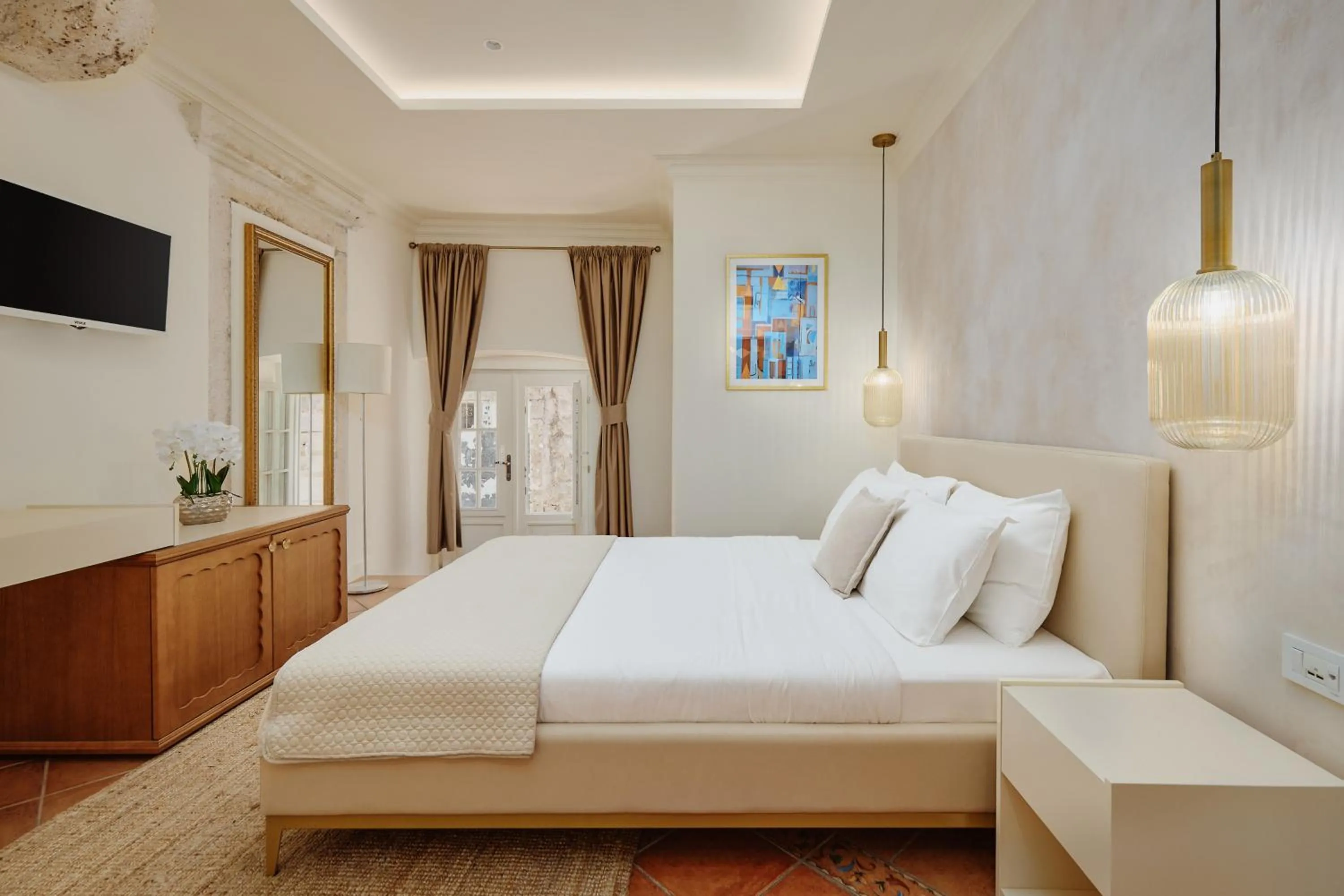 Bed in Vila Perast Boutique Hotel
