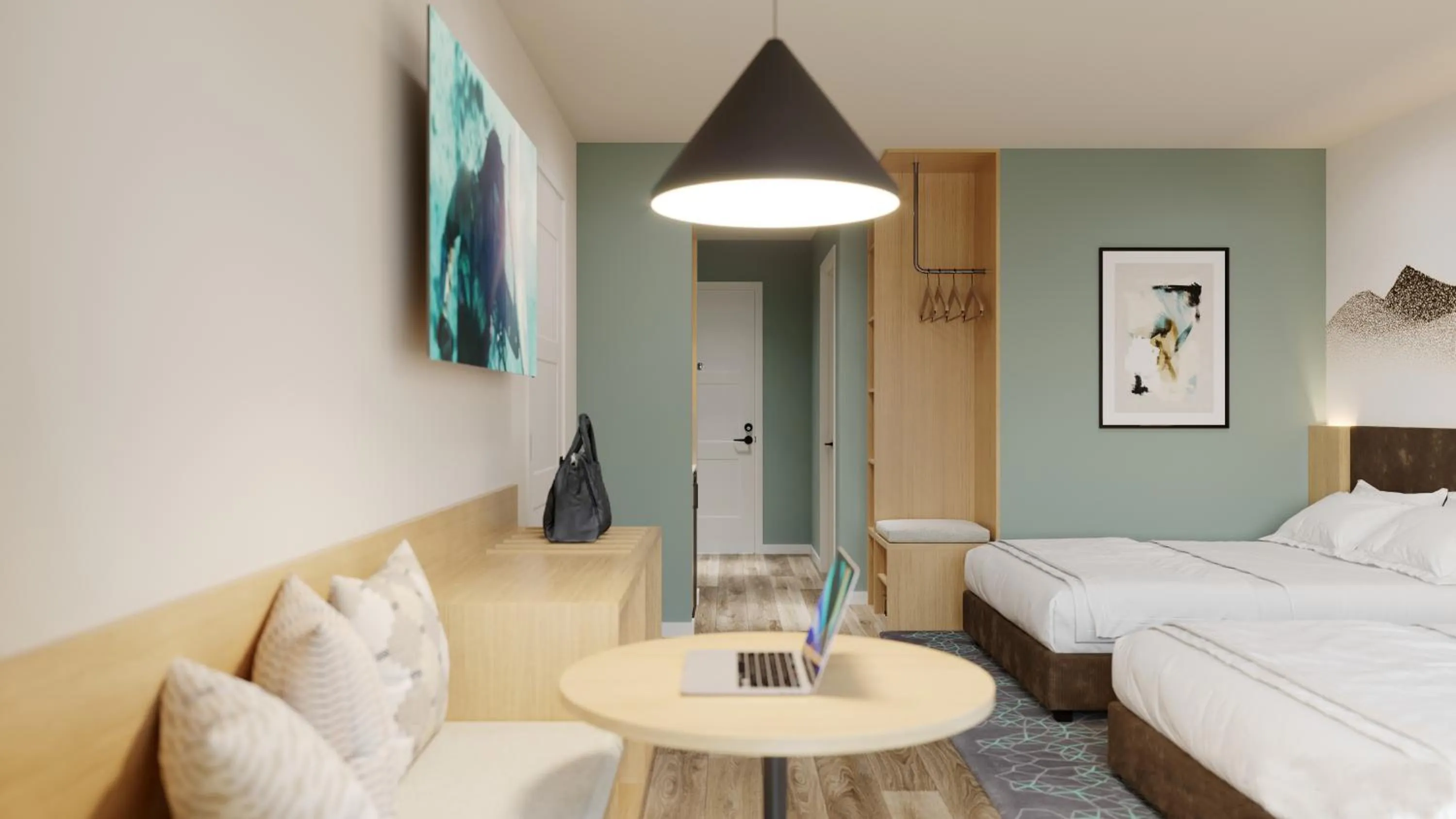 Bed in Sun & Ski Inn and Suites