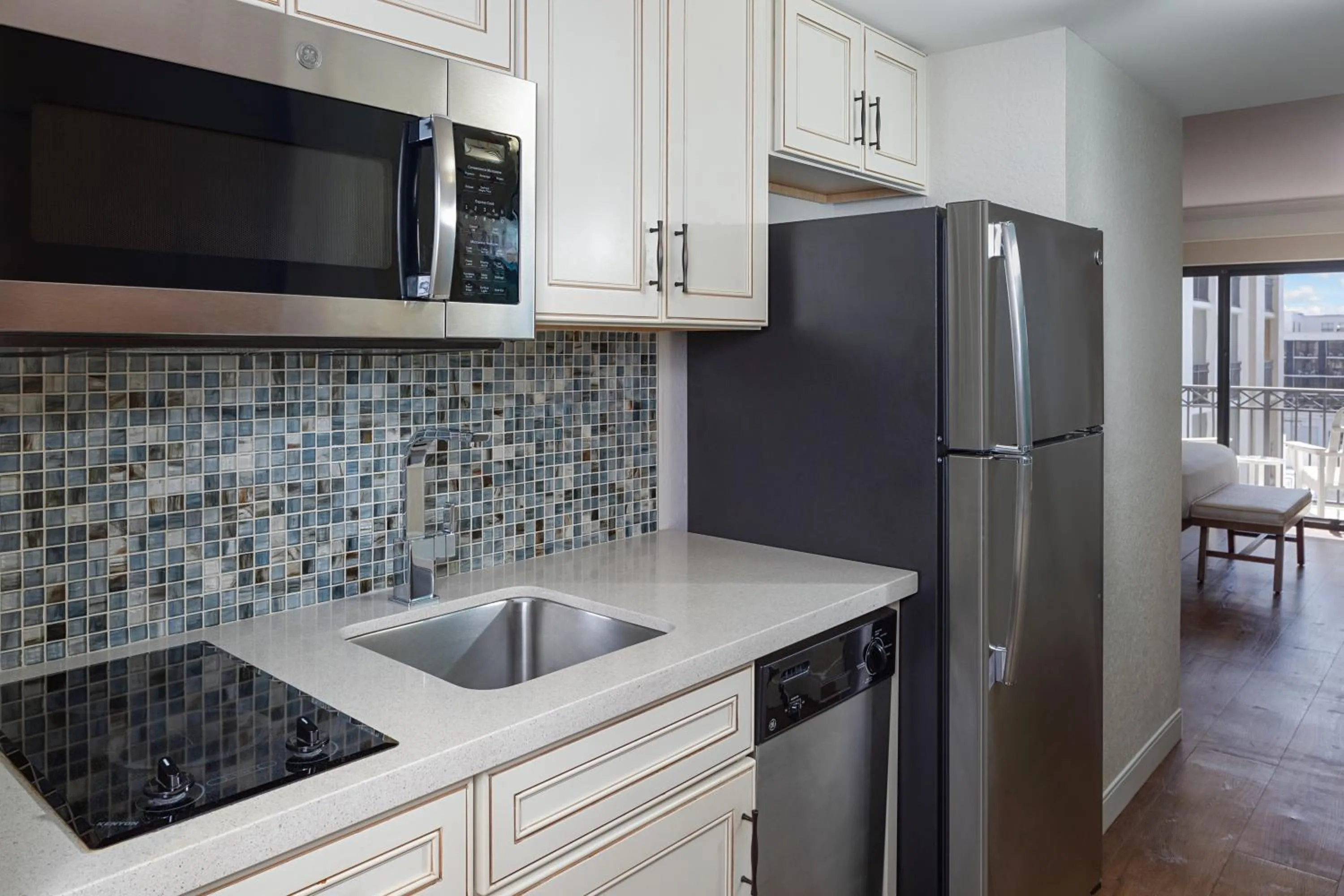 kitchen in The Atlantic Suites on the Ave