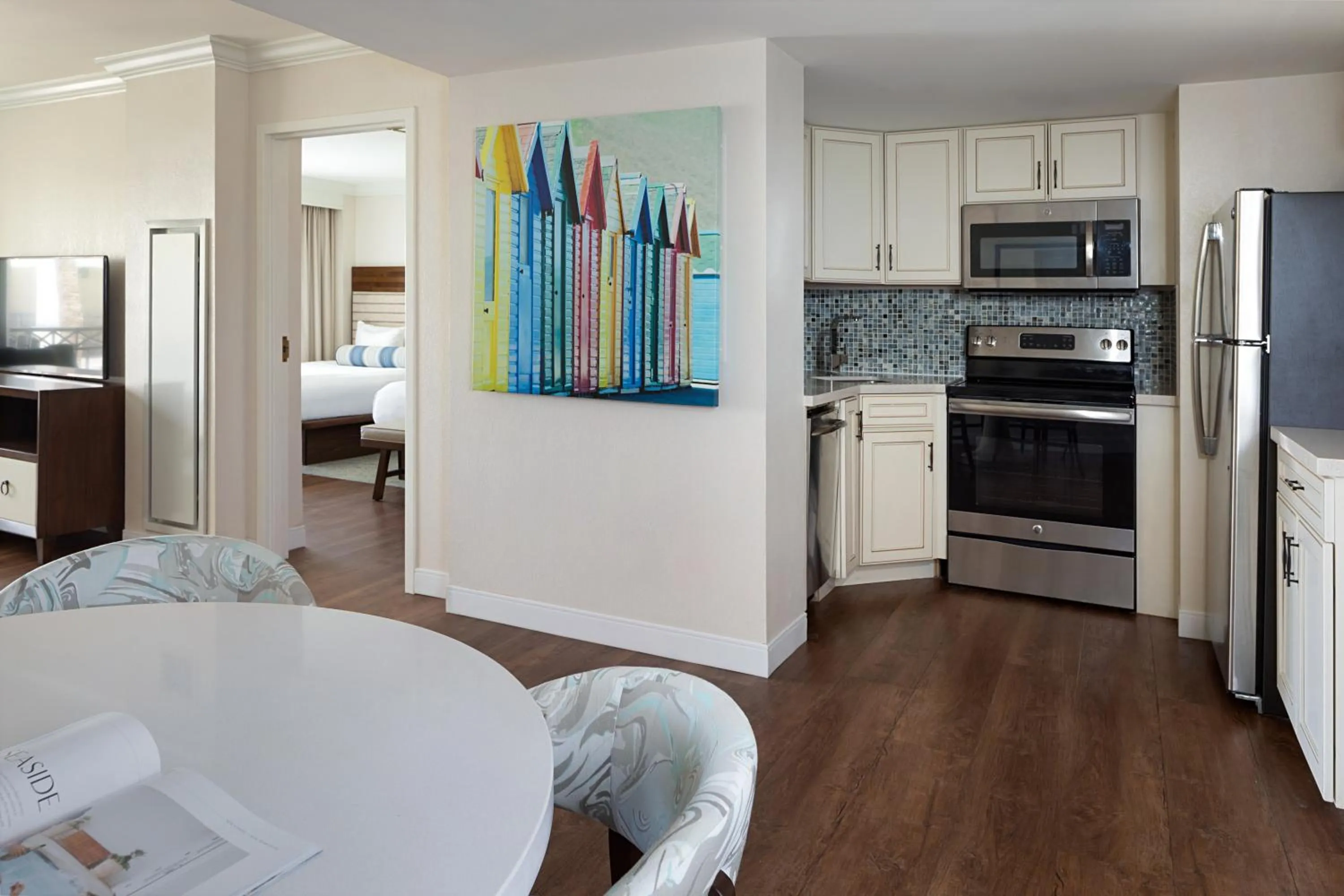 Living room in The Atlantic Suites on the Ave