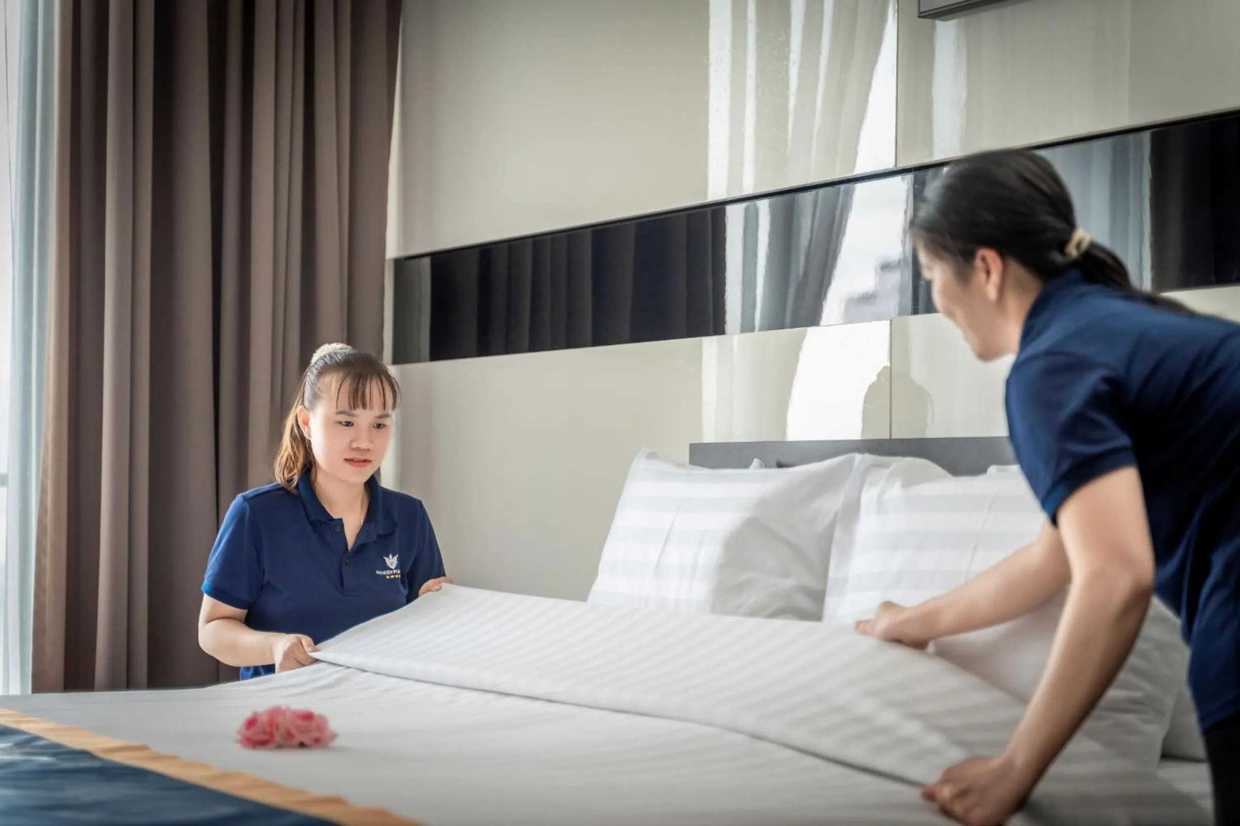 Photo of the whole room, Bed in Poseidon Nha Trang Hotel