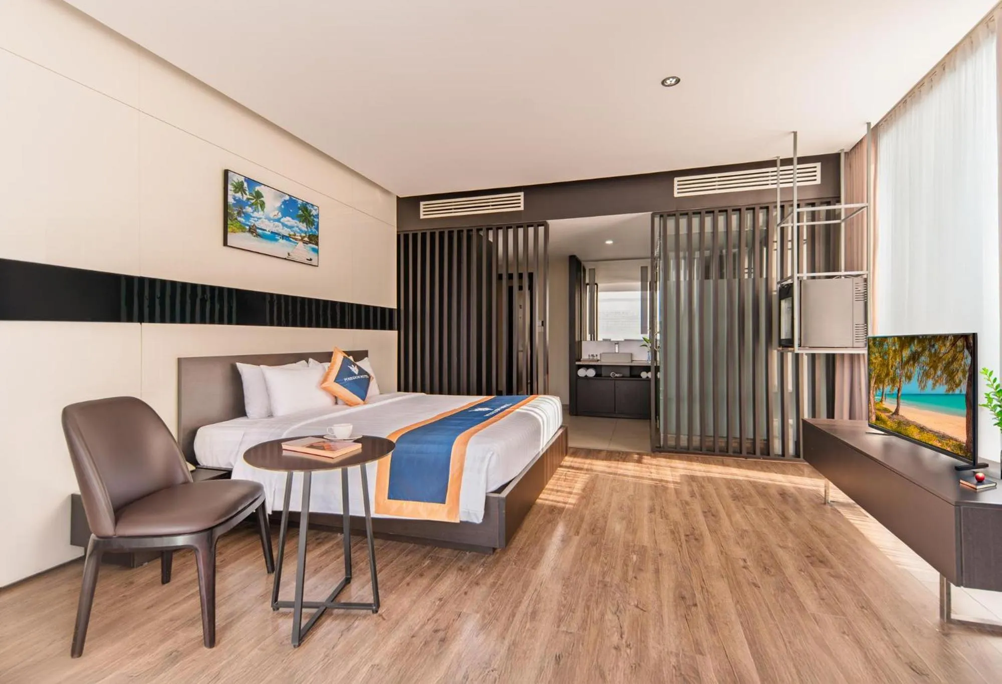 Bed in Poseidon Nha Trang Hotel