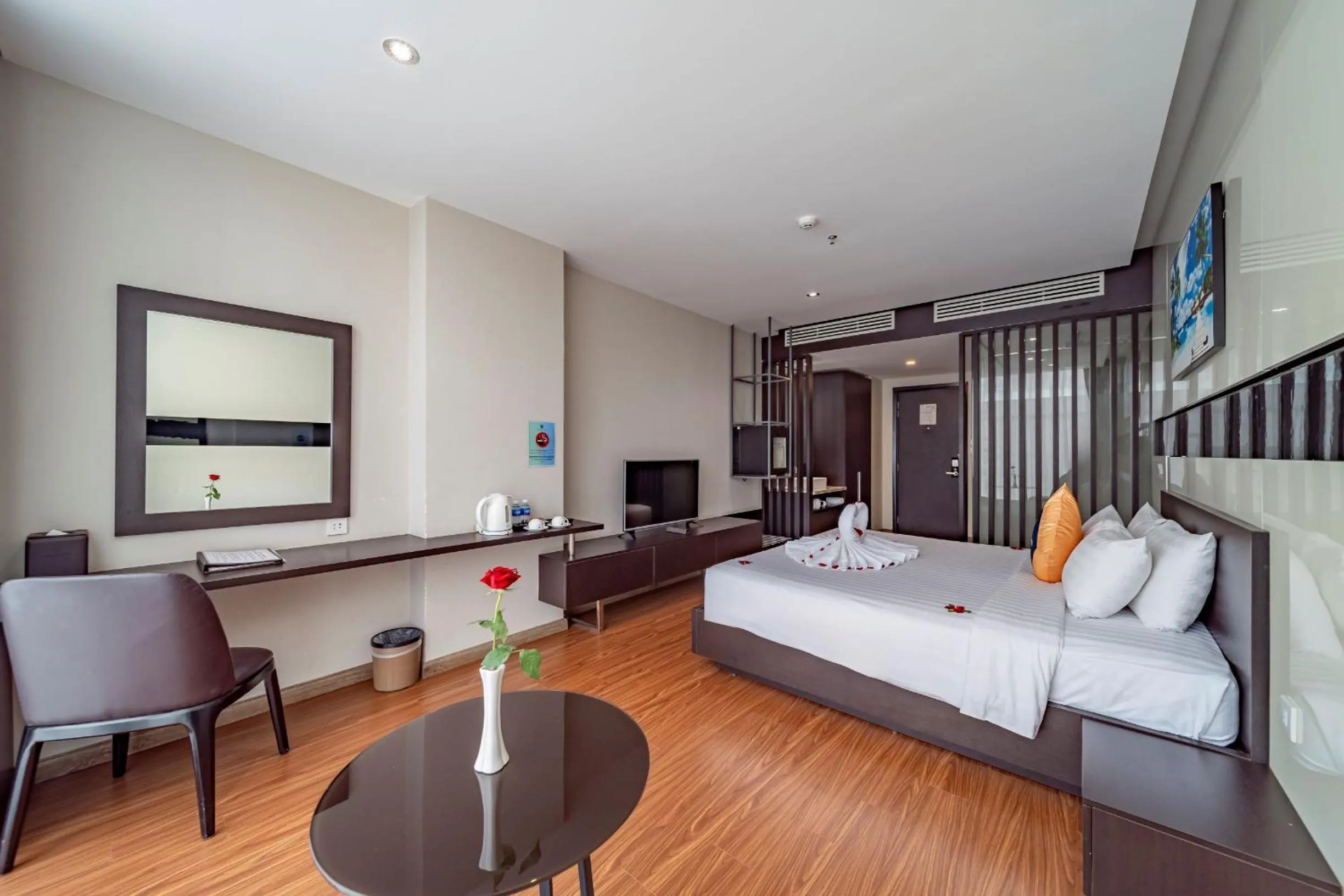 Bed in Poseidon Nha Trang Hotel