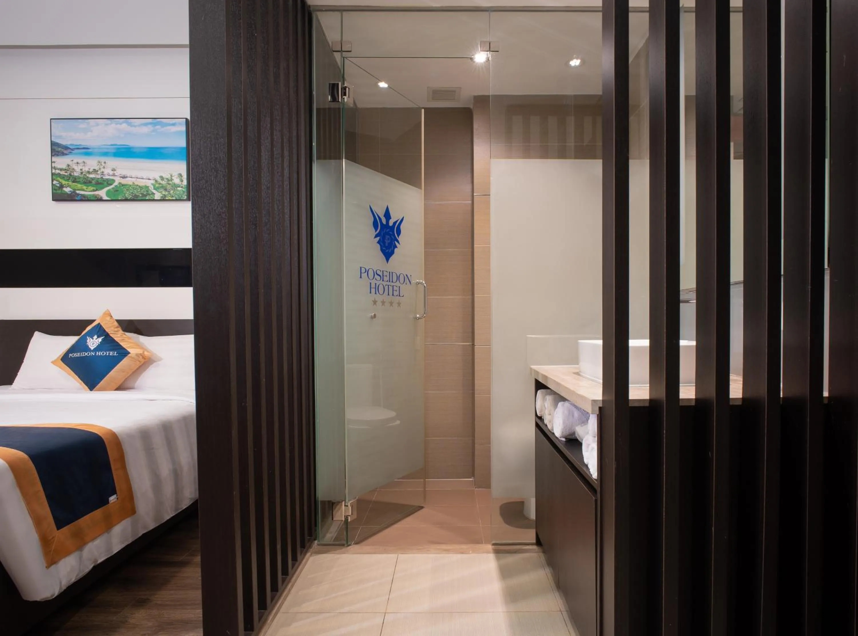 Toilet, Bed in Poseidon Nha Trang Hotel