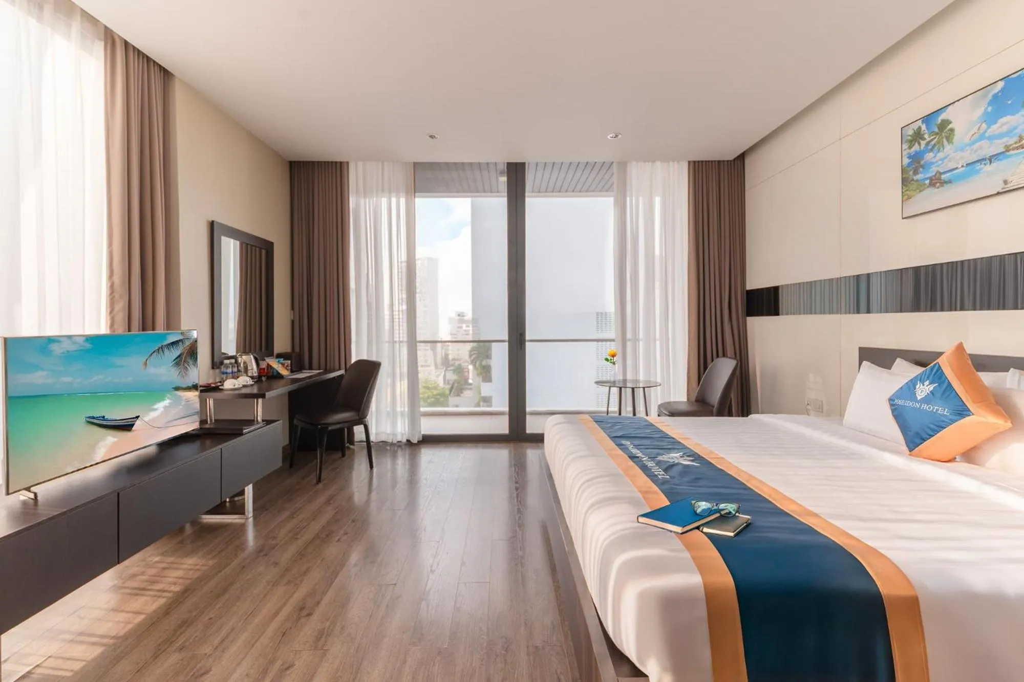 Bed in Poseidon Nha Trang Hotel