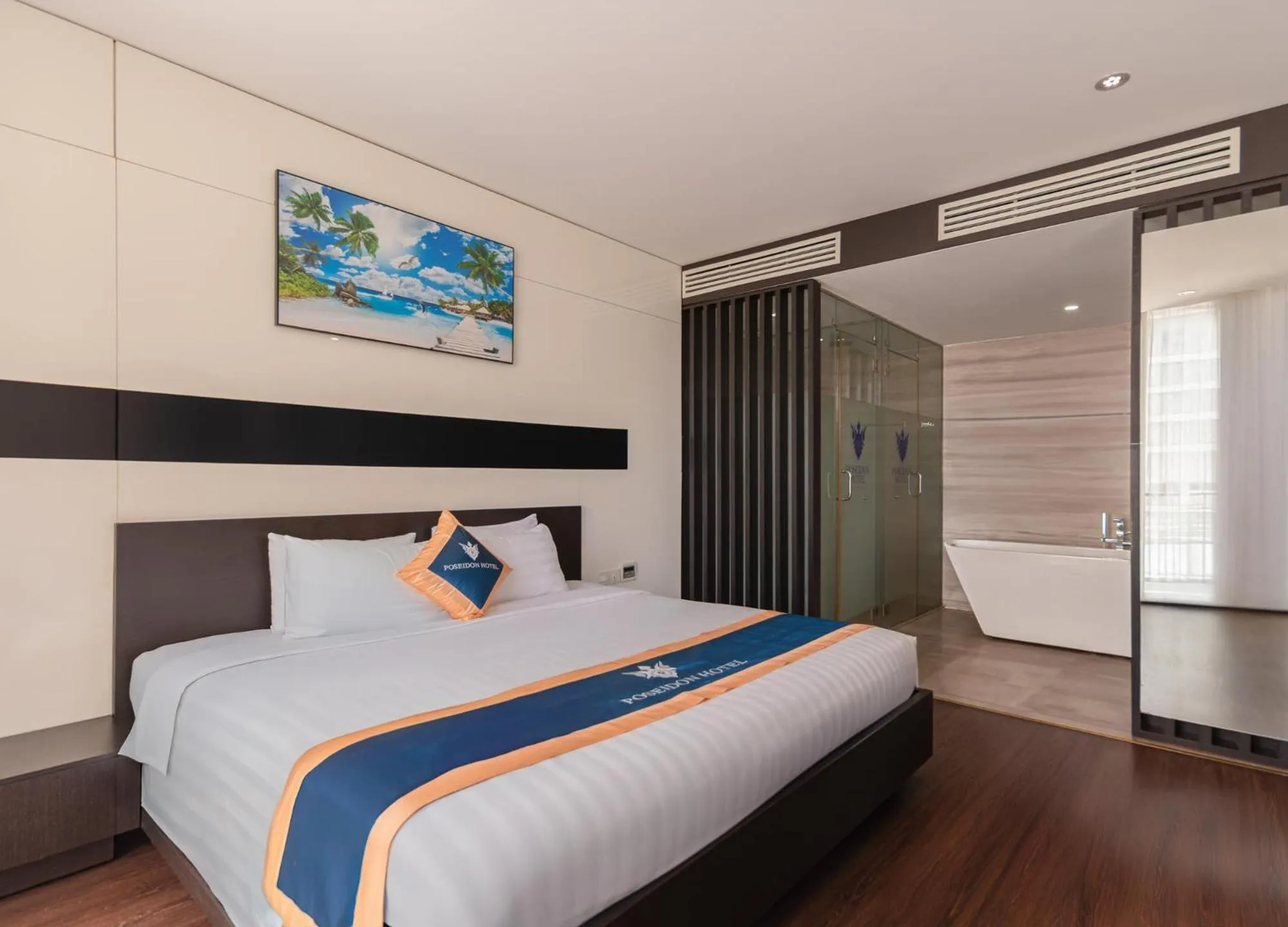Bed in Poseidon Nha Trang Hotel