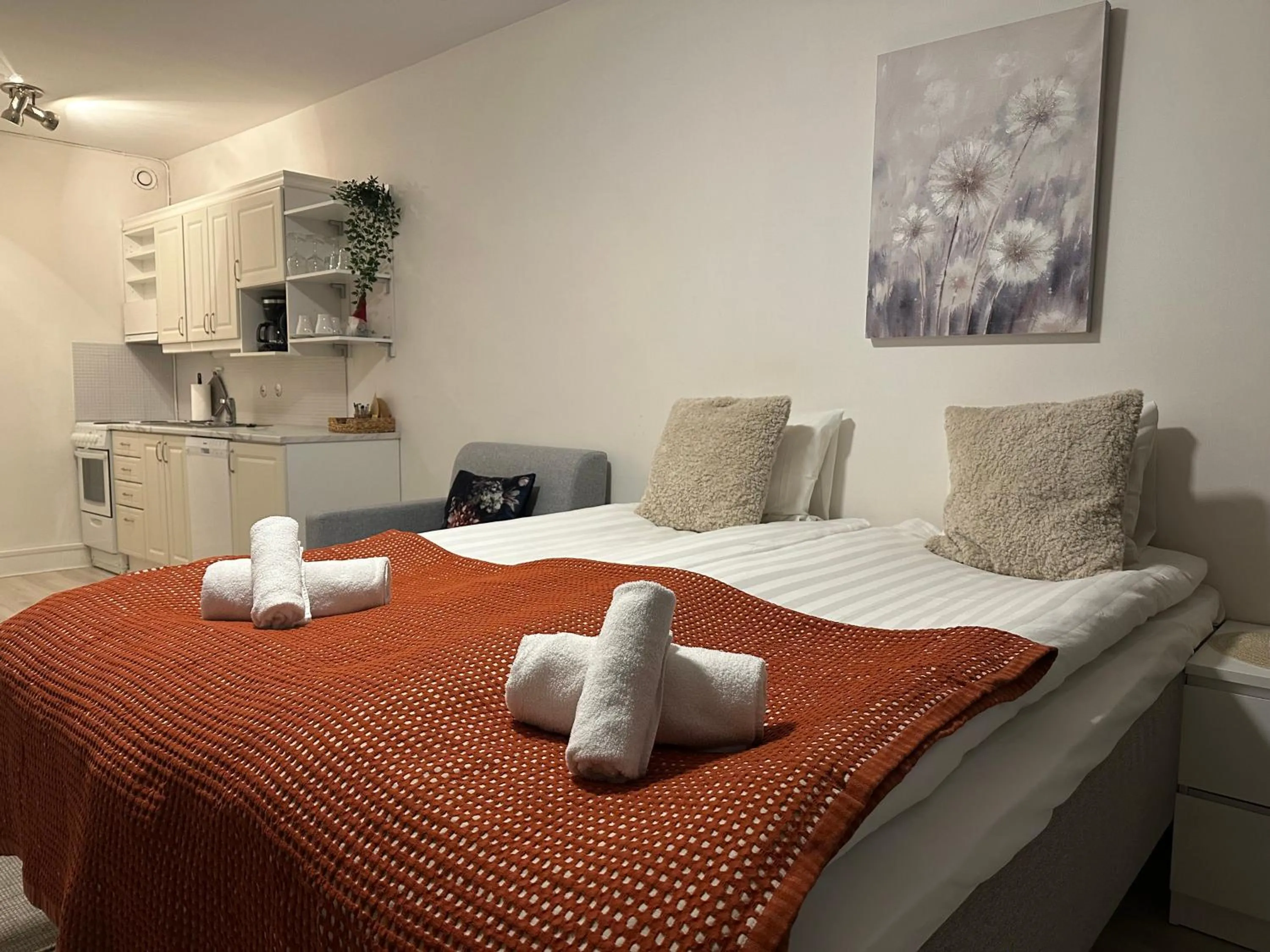 Bed in Santa's City Apartments