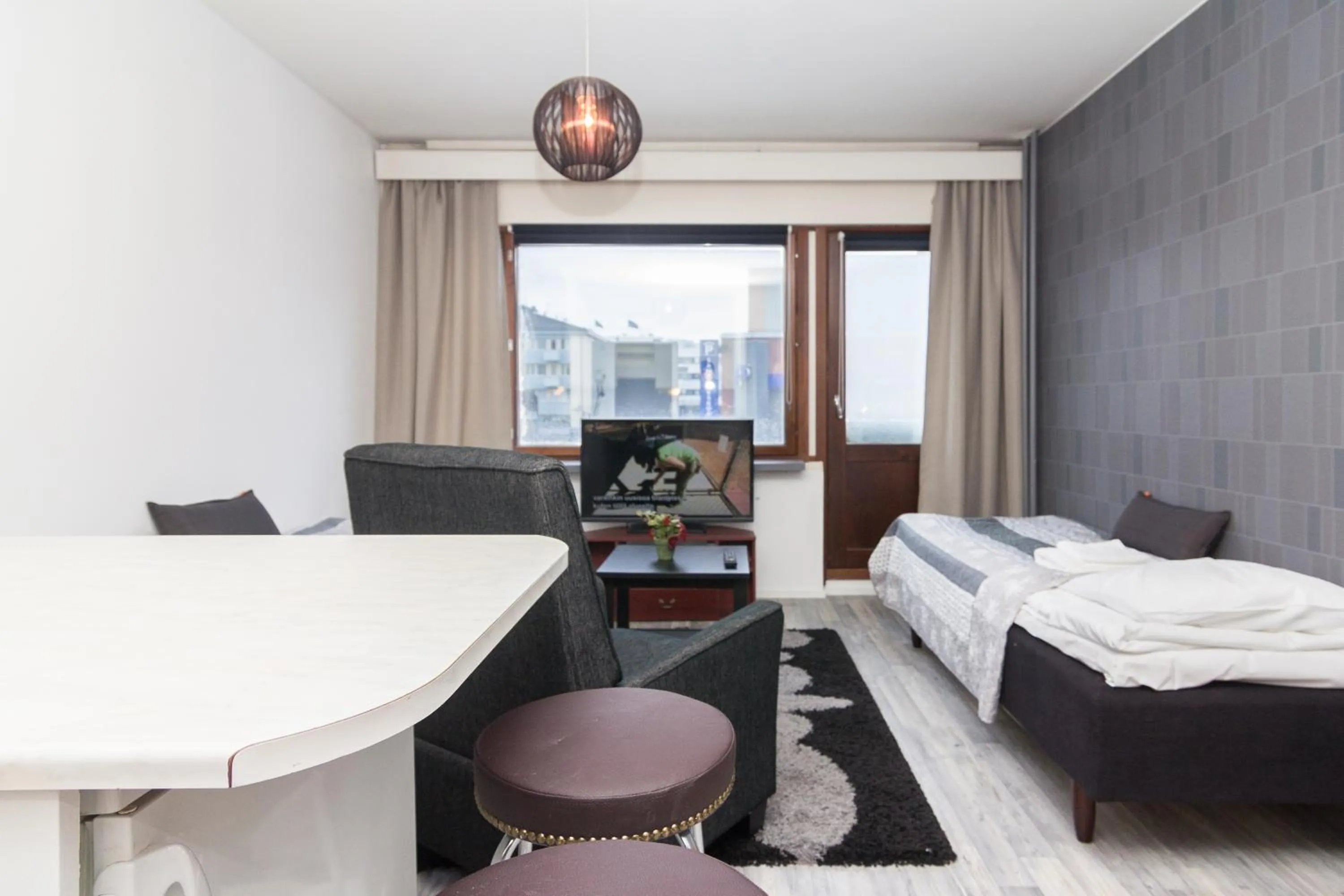 Bed in Santa's City Apartments