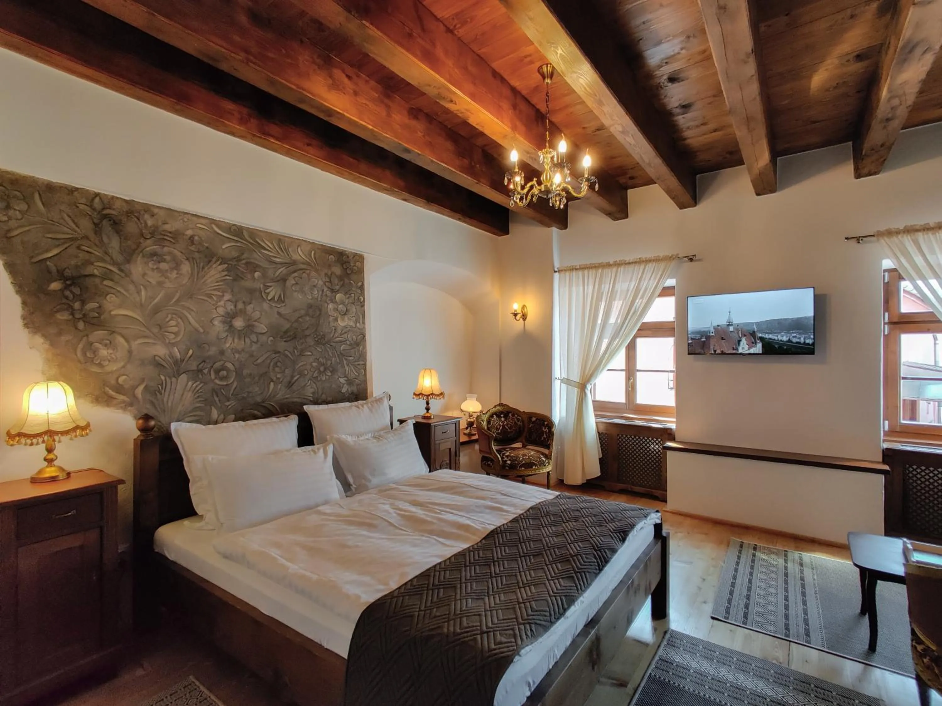 TV and multimedia, Bed in La Teo Pensiune si Pivnita