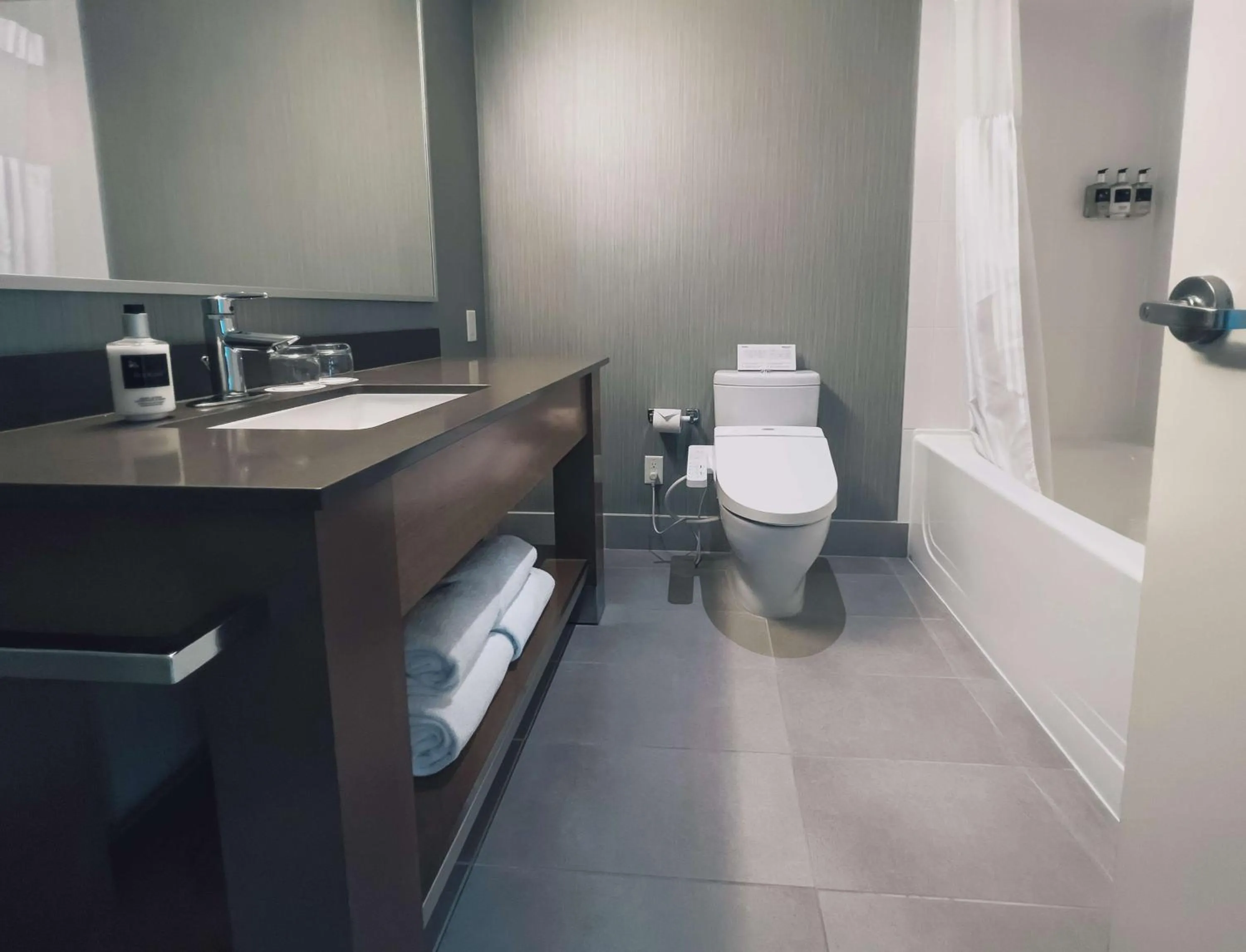Bathroom in Coast Coal Harbour Vancouver Hotel by APA