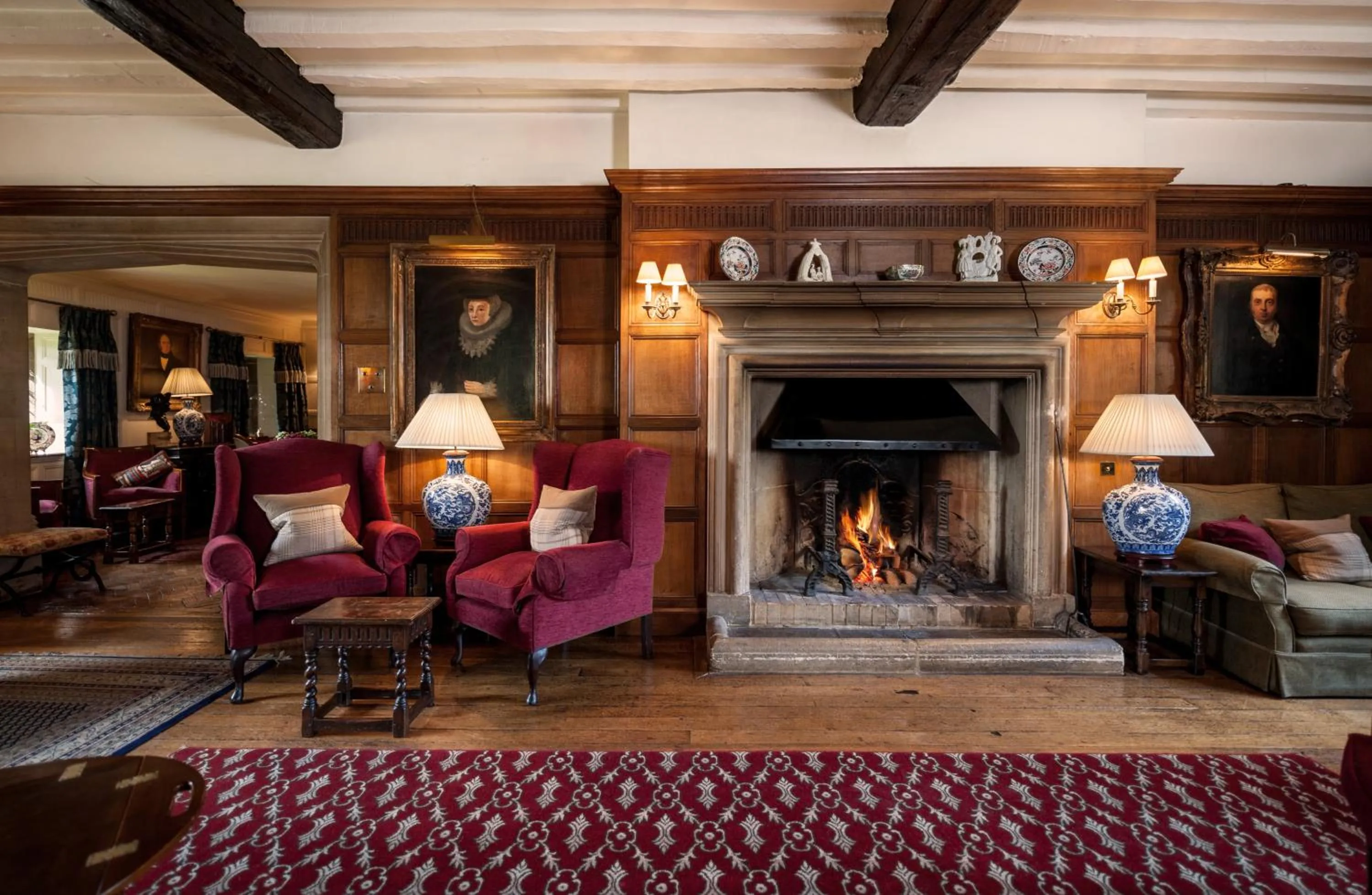 Communal lounge/ TV room in Buckland Manor - A Relais & Chateaux Hotel