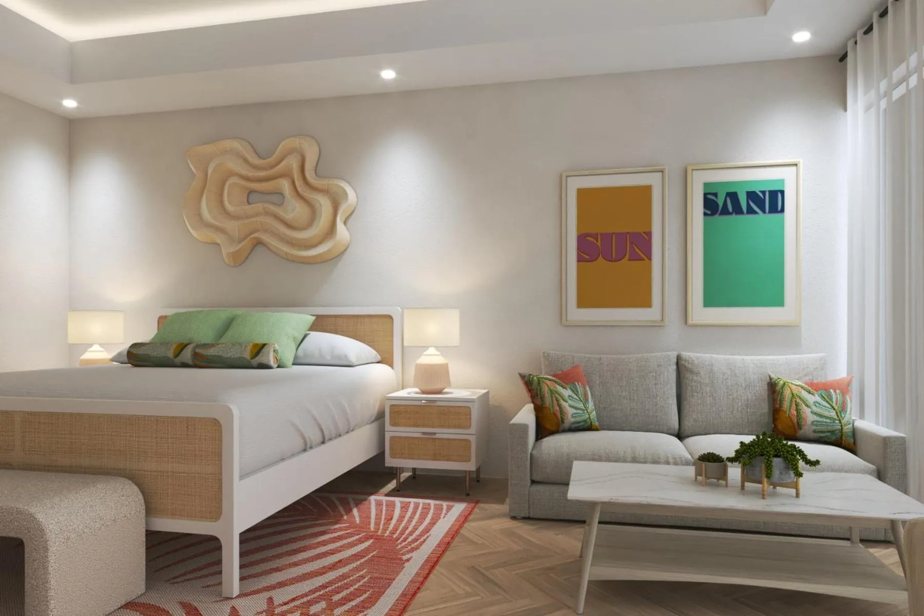 Bed in Bay Gardens Beach Resort & Spa