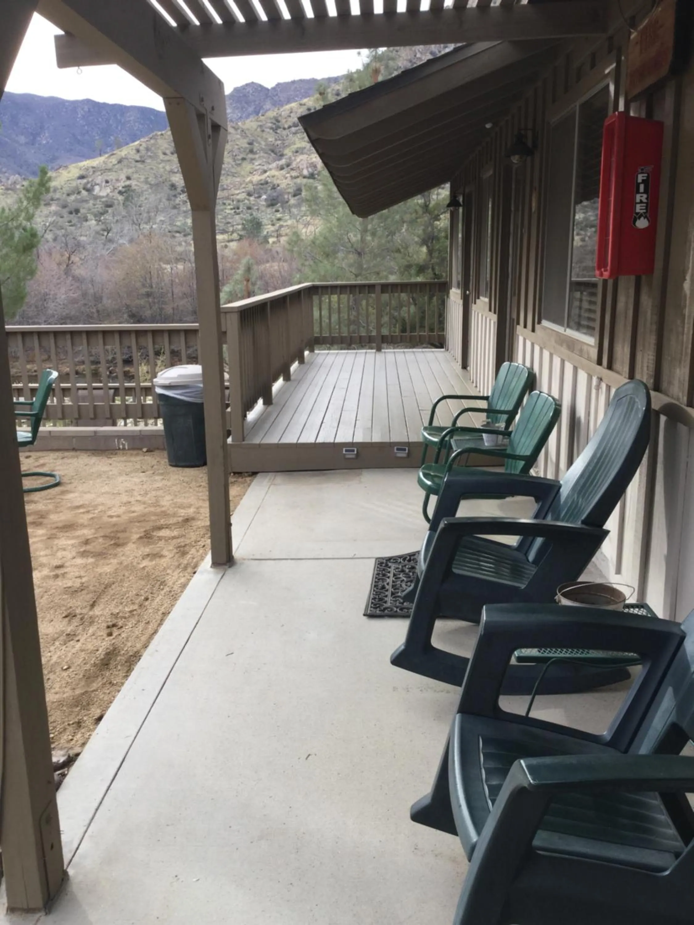 Patio in Sequoia Lodge