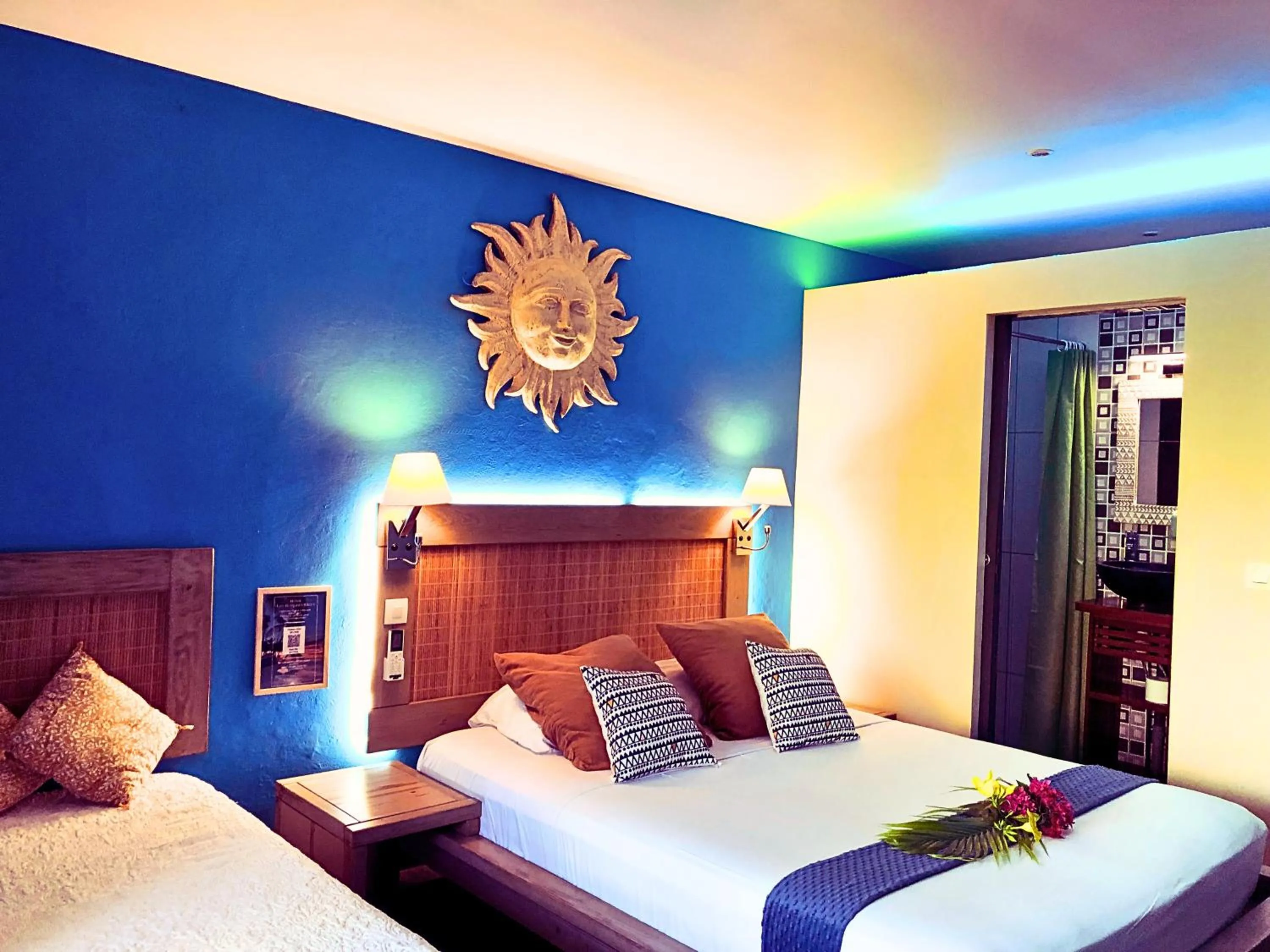 Bed in Hôtel les Bougainvilliers