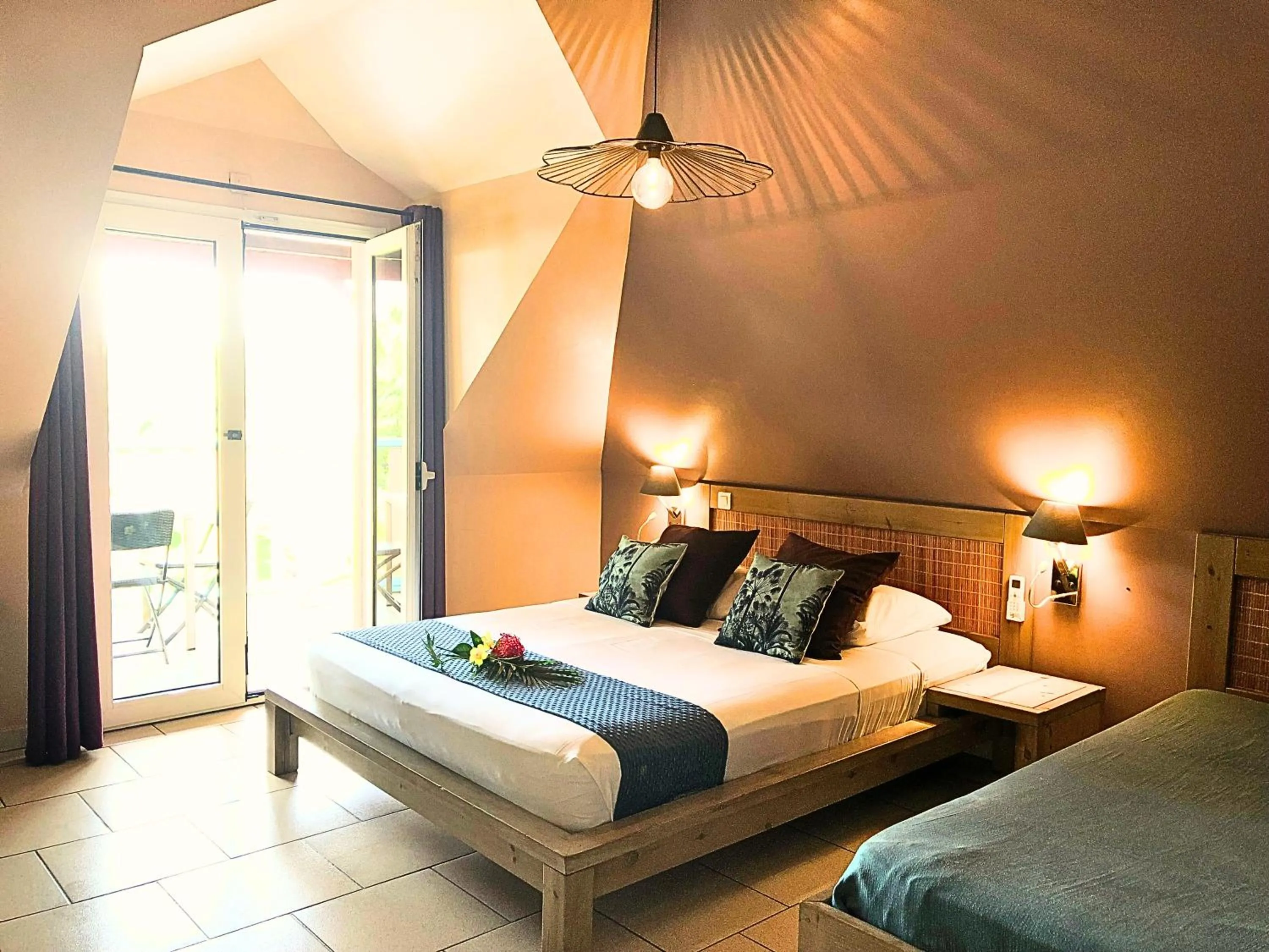 Bed in Hôtel les Bougainvilliers
