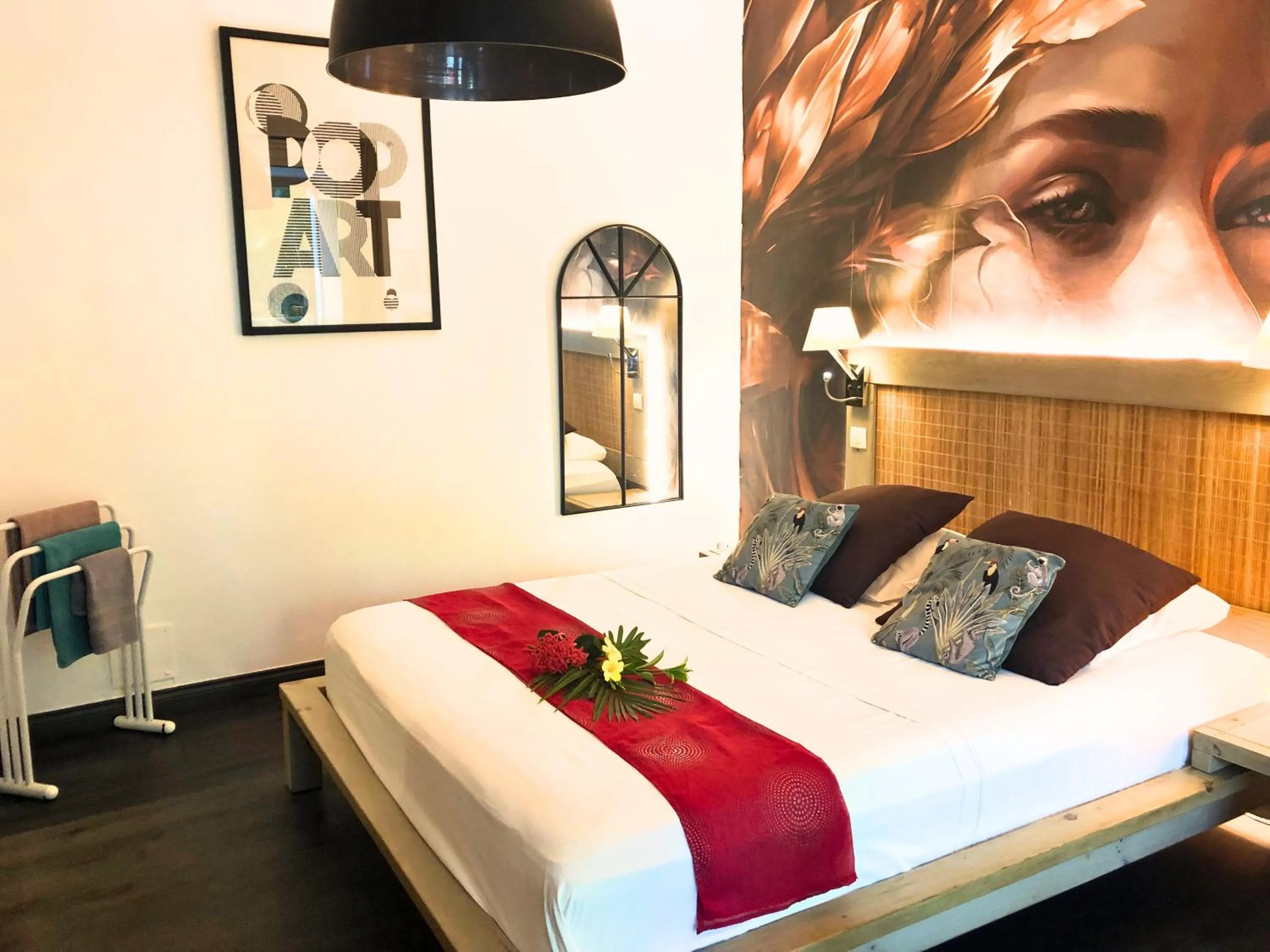 Bed in Hôtel les Bougainvilliers