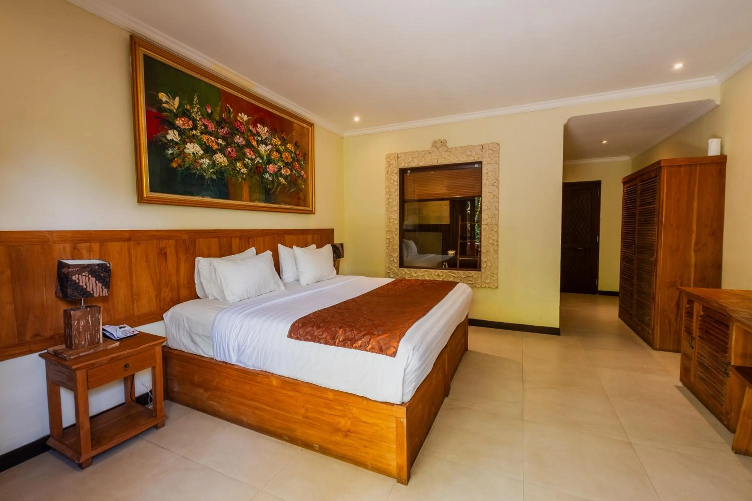 Bed in Alamdini Resort Ubud