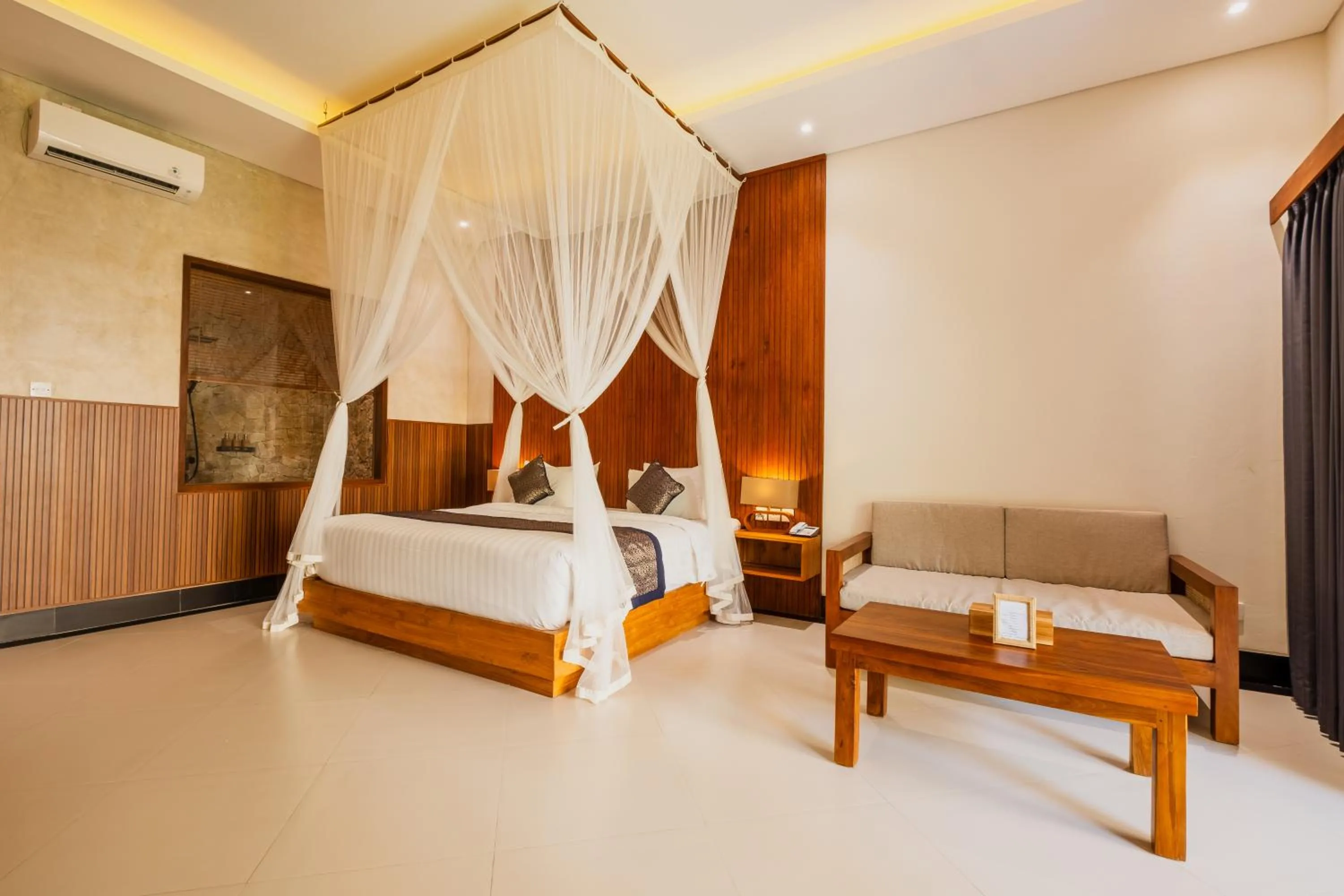 Bed in Alamdini Resort Ubud