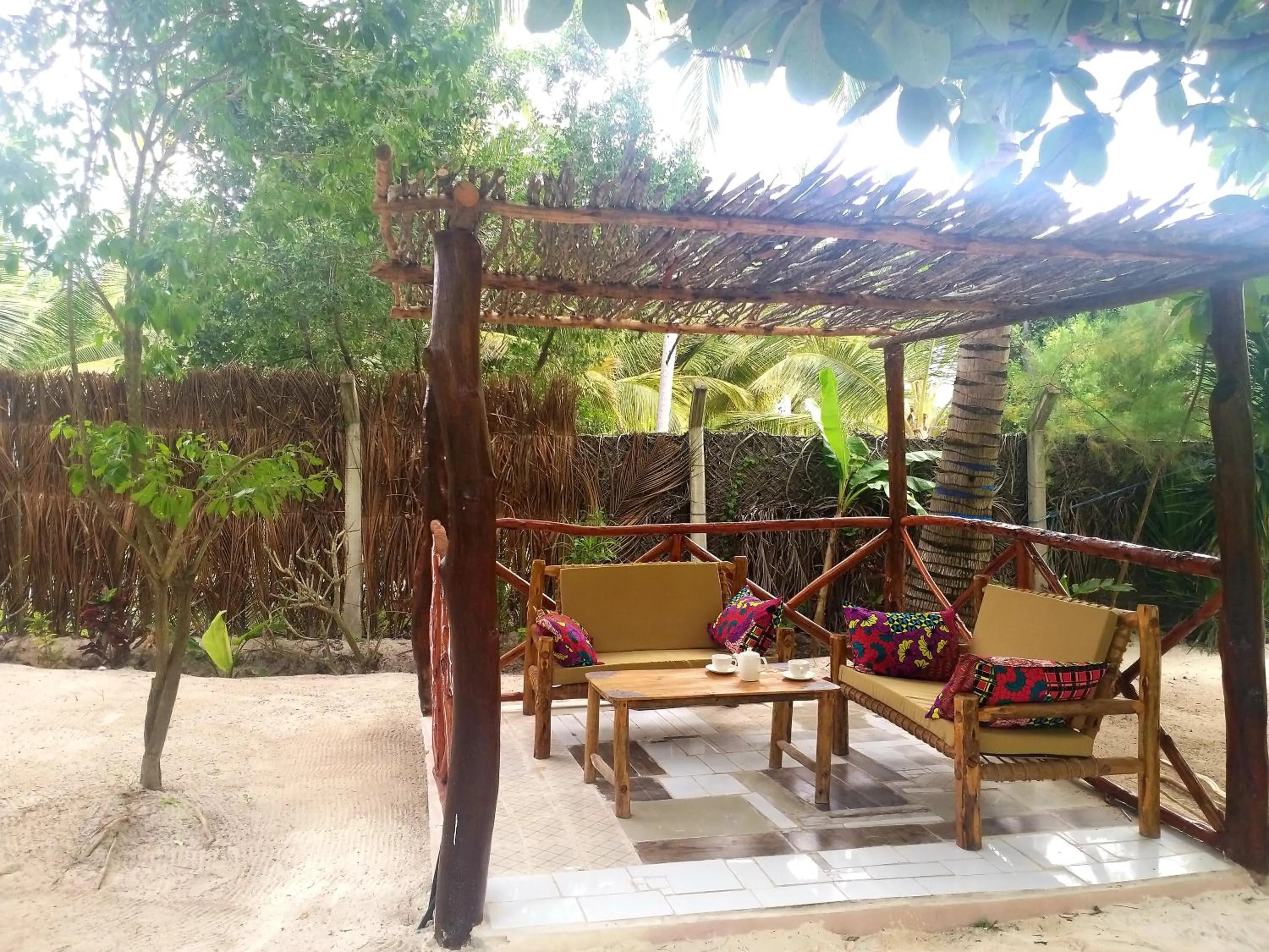 Patio in Mpole Bungalows