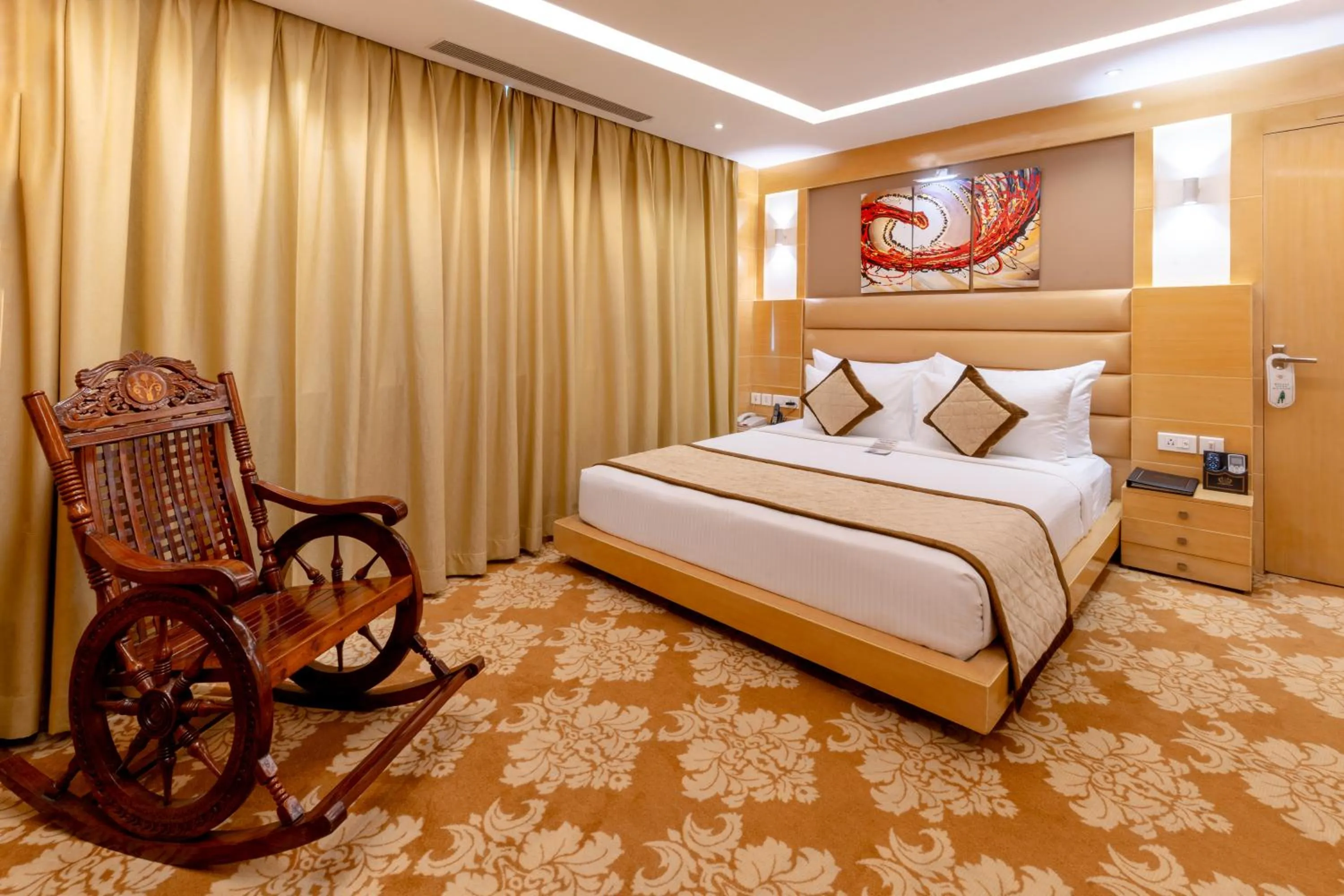 Bed in Hotel Patliputra Continental