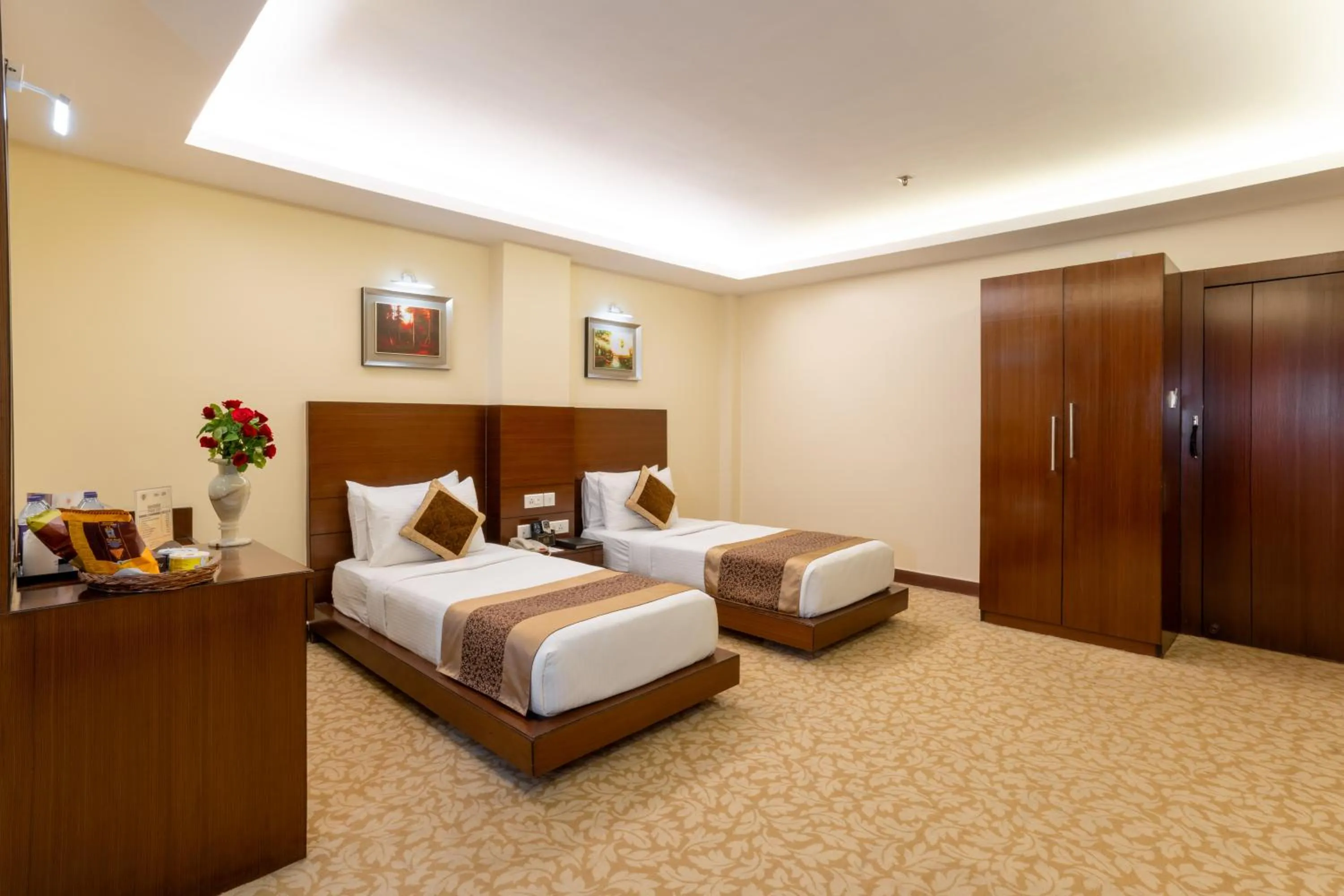 Bed in Hotel Patliputra Continental