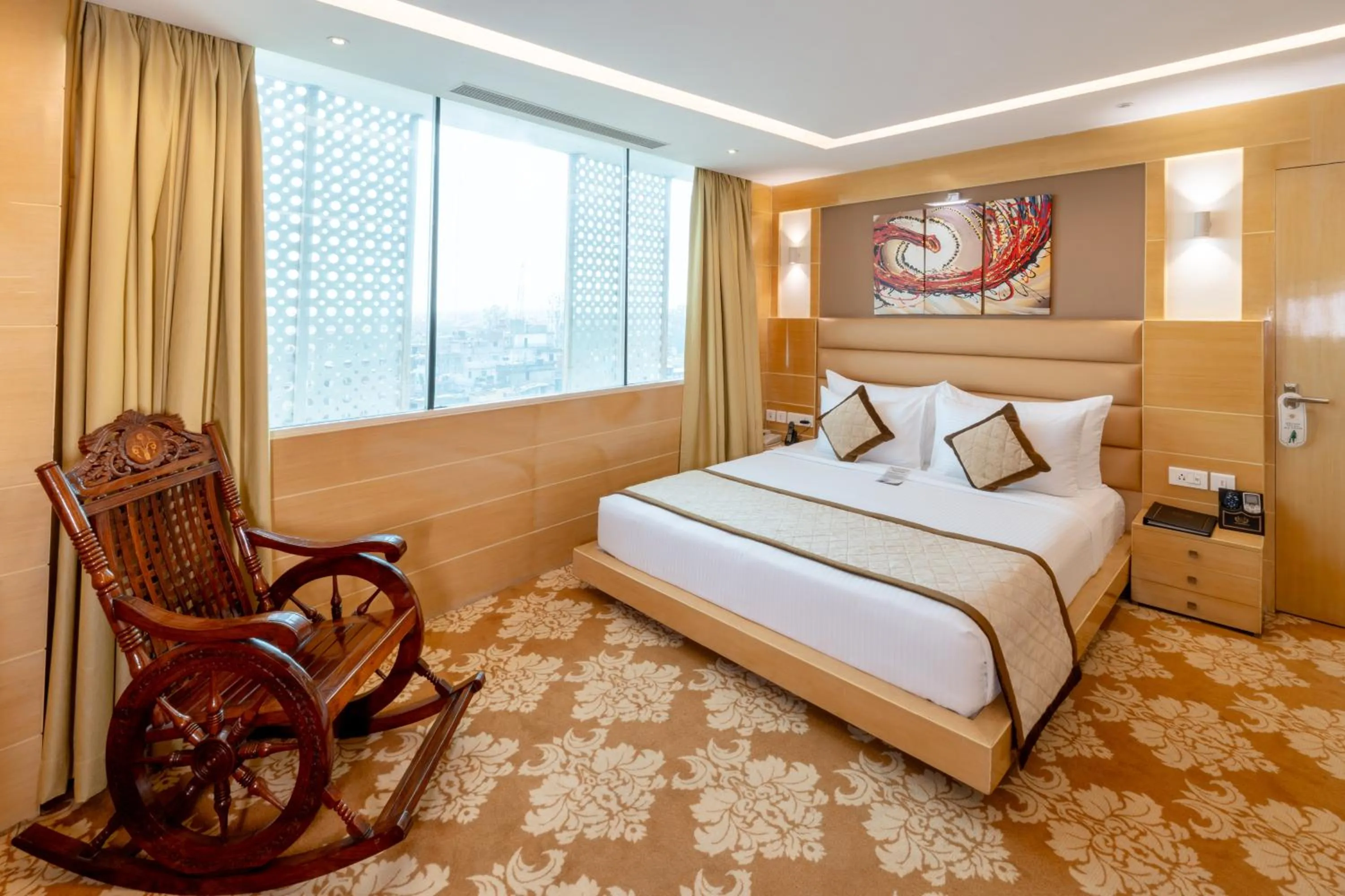 Bed in Hotel Patliputra Continental