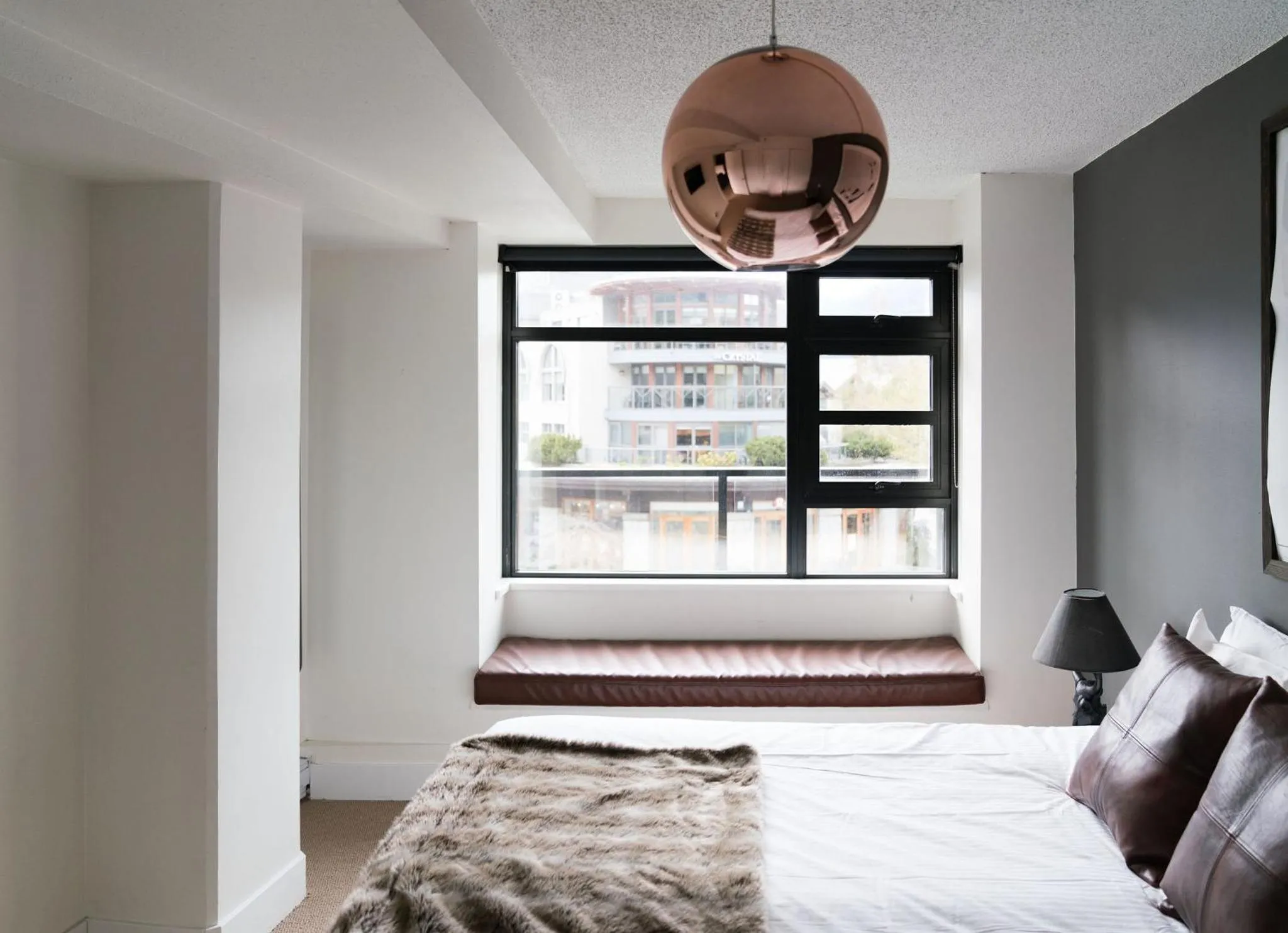 Bed in Gibbons Life Accommodations