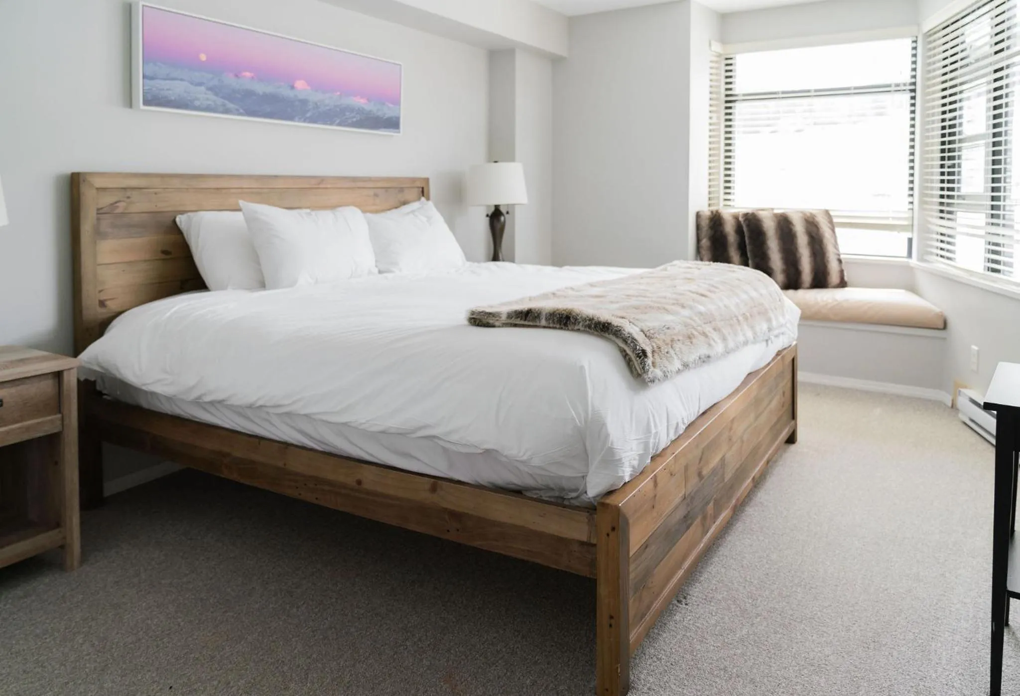 Bed in Gibbons Life Accommodations