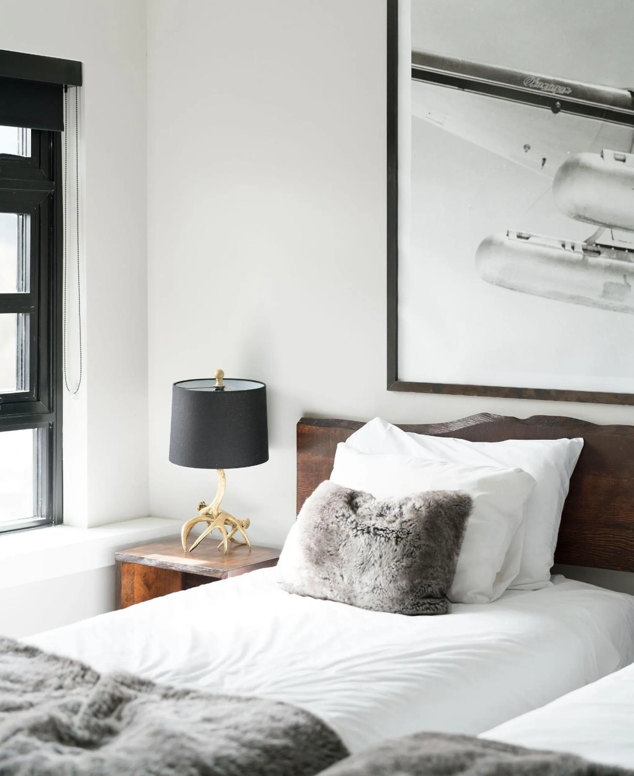 Bed in Gibbons Life Accommodations