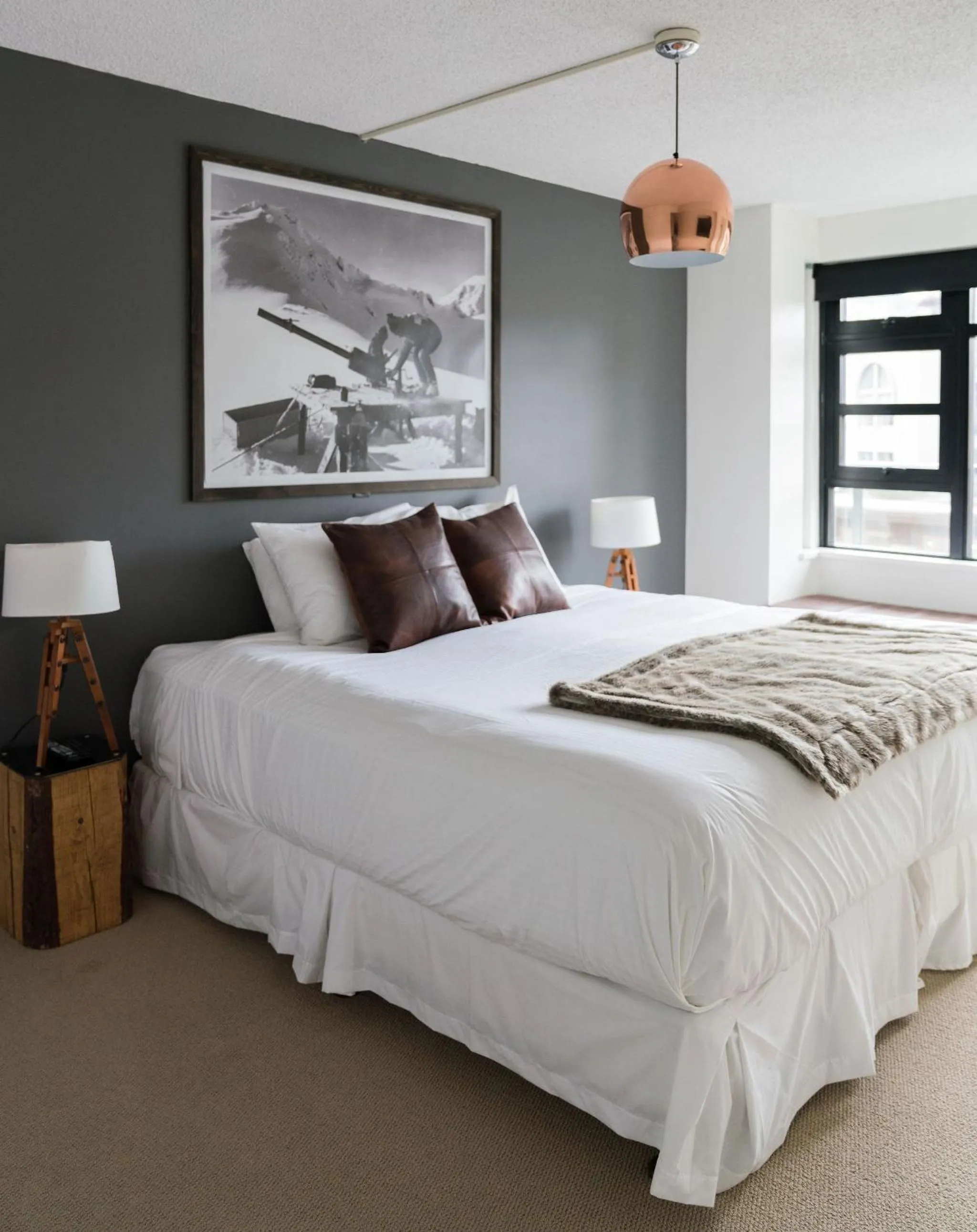 Bed in Gibbons Life Accommodations