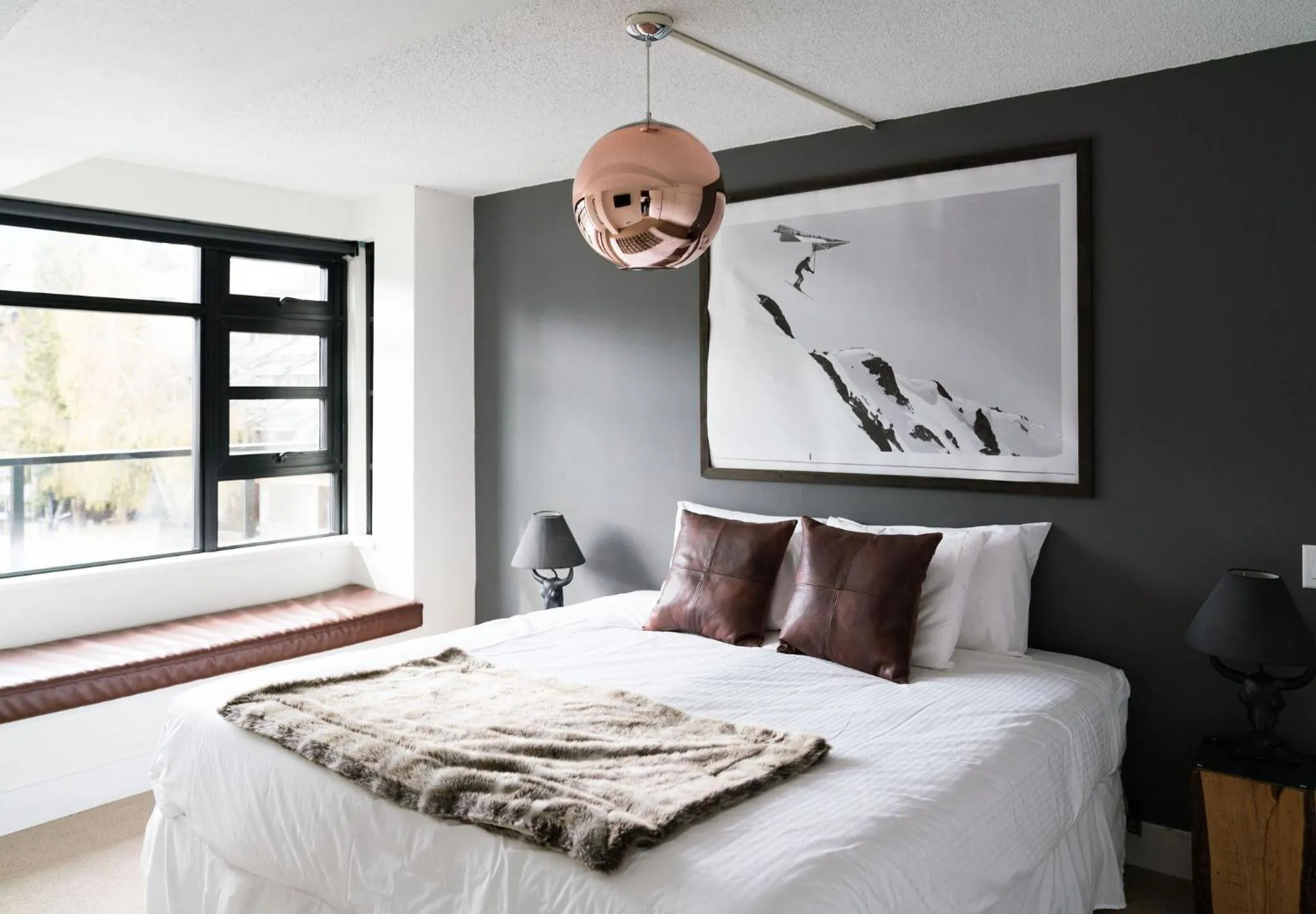 Bed in Gibbons Life Accommodations