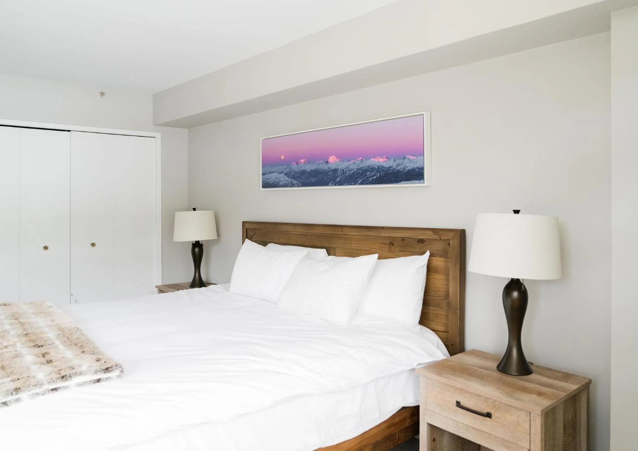 Bed in Gibbons Life Accommodations