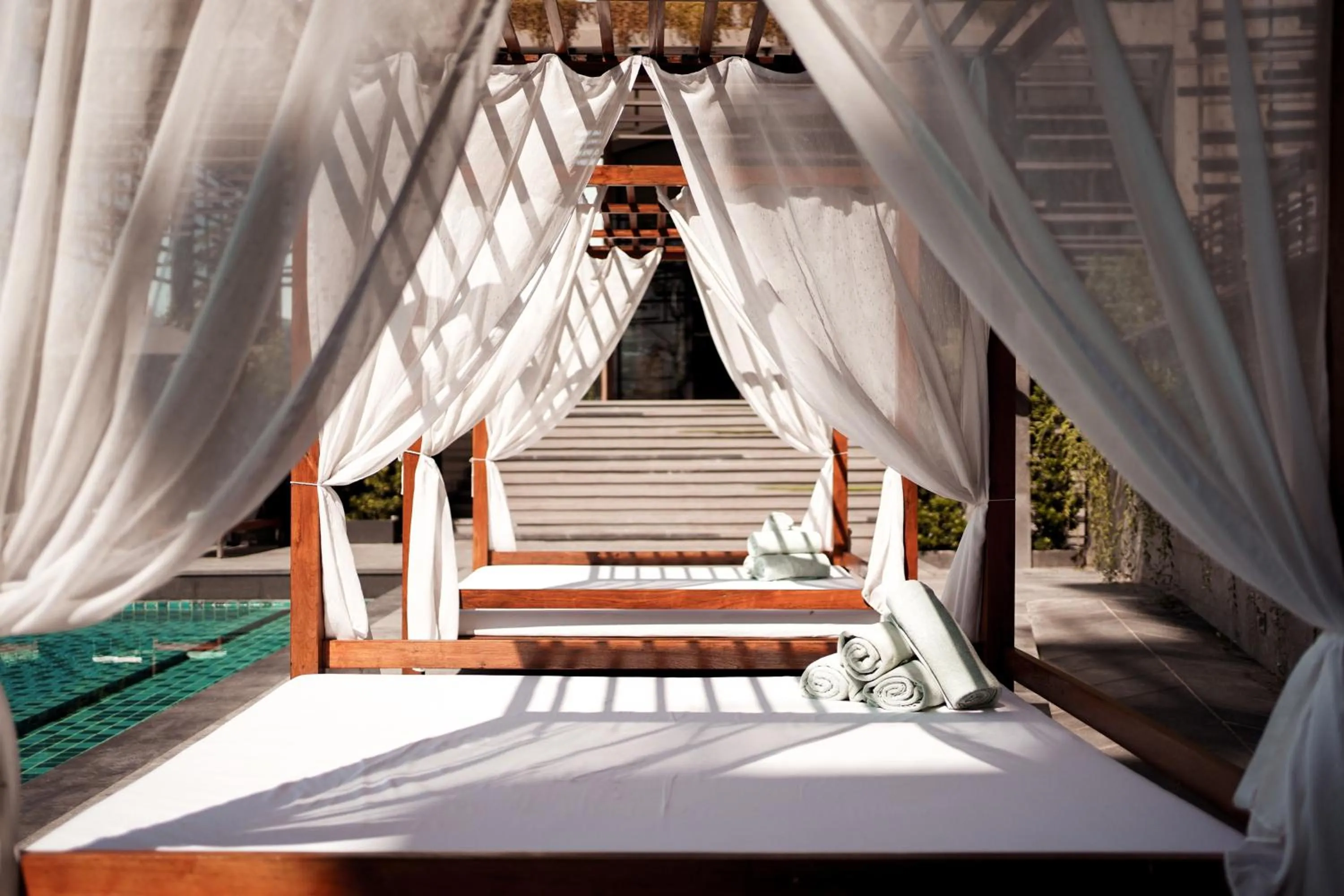 Swimming pool, Bed in Brique Hotel Chiangmai