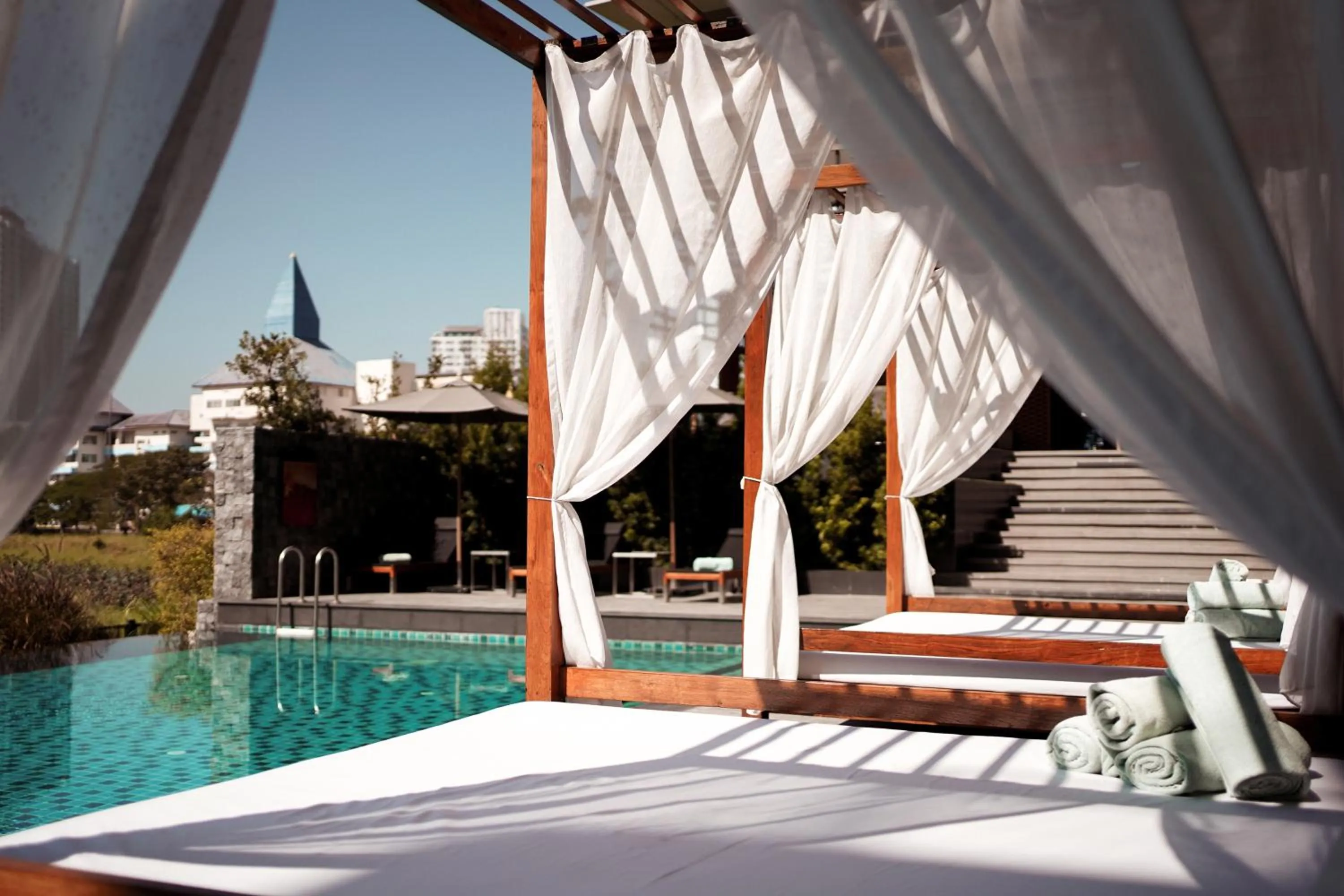 Pool view in Brique Hotel Chiangmai