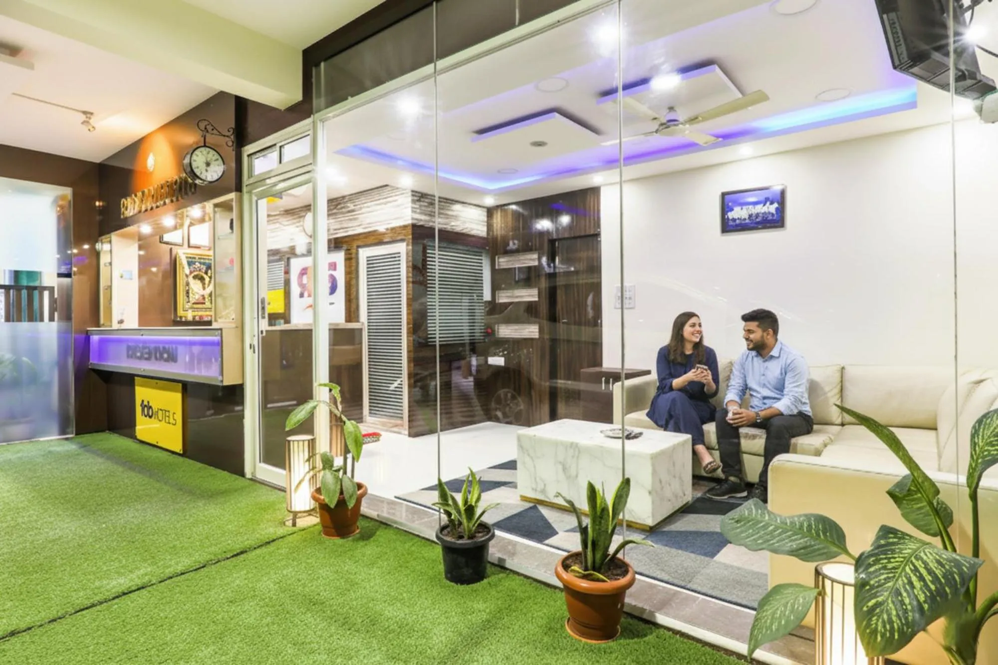 Seating area in FabHotel RMS Comforts - Nr Yeshwantpur Railway Station