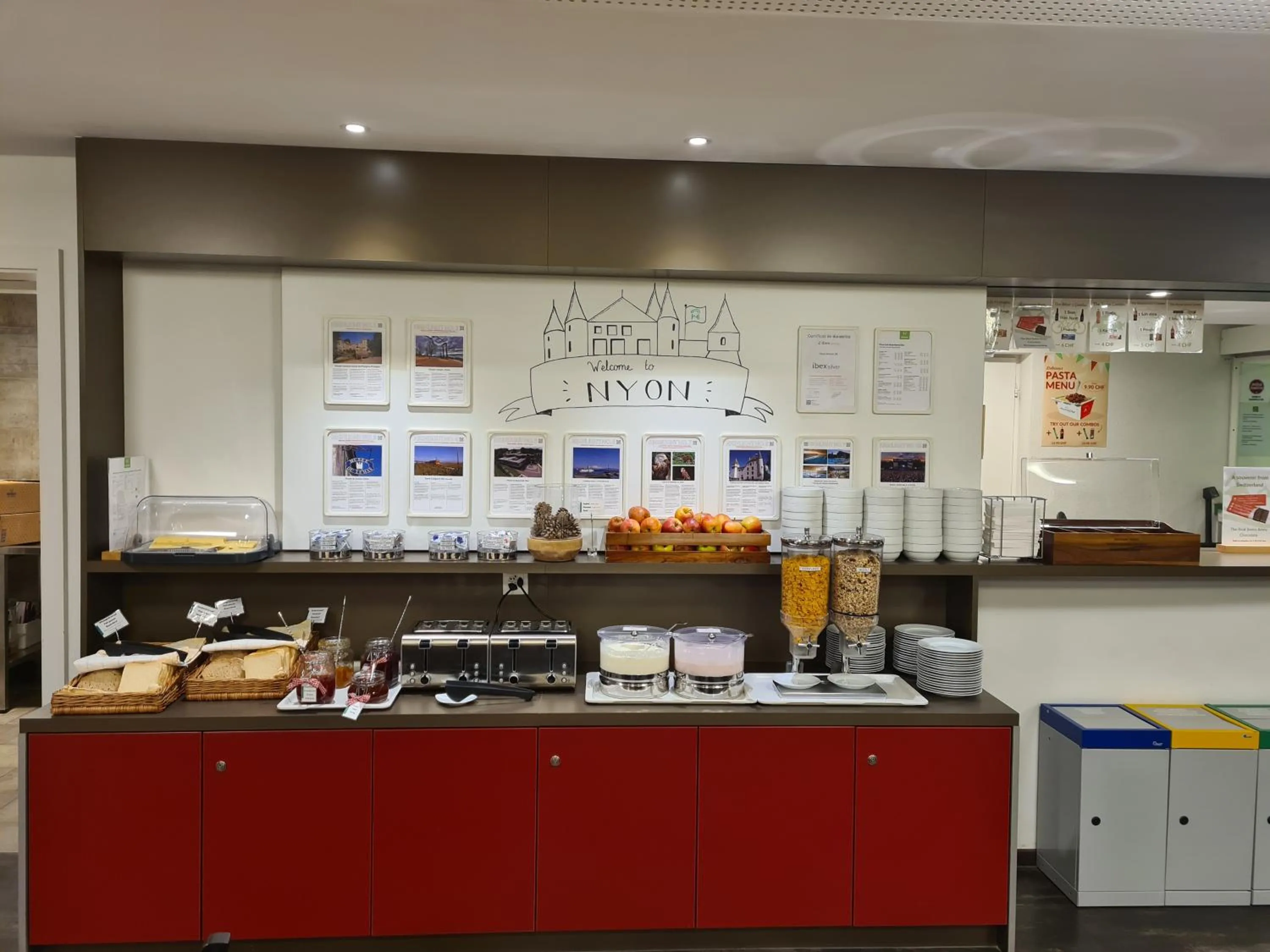 Breakfast in Nyon Hostel