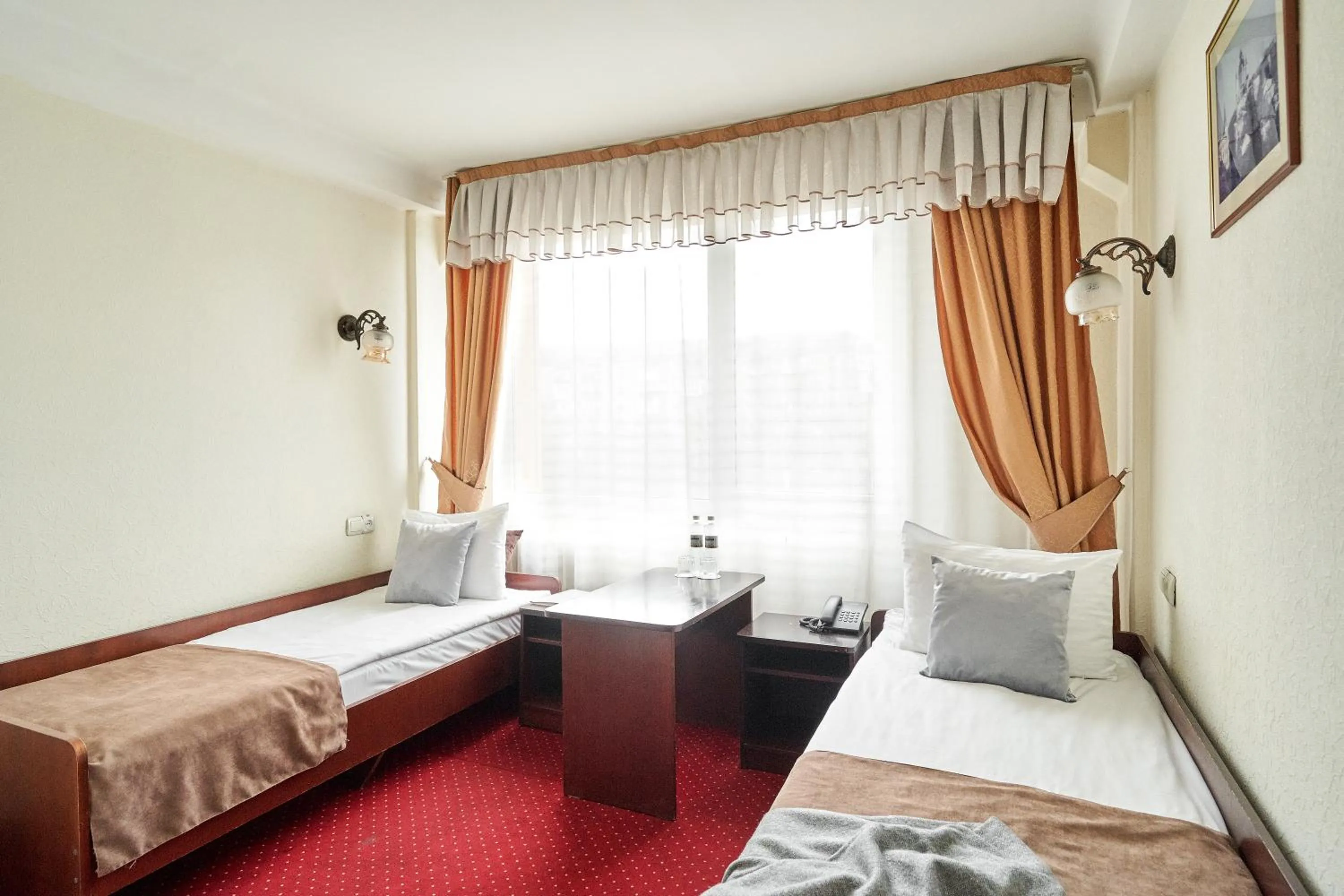 Bed in Hotel Druzhba