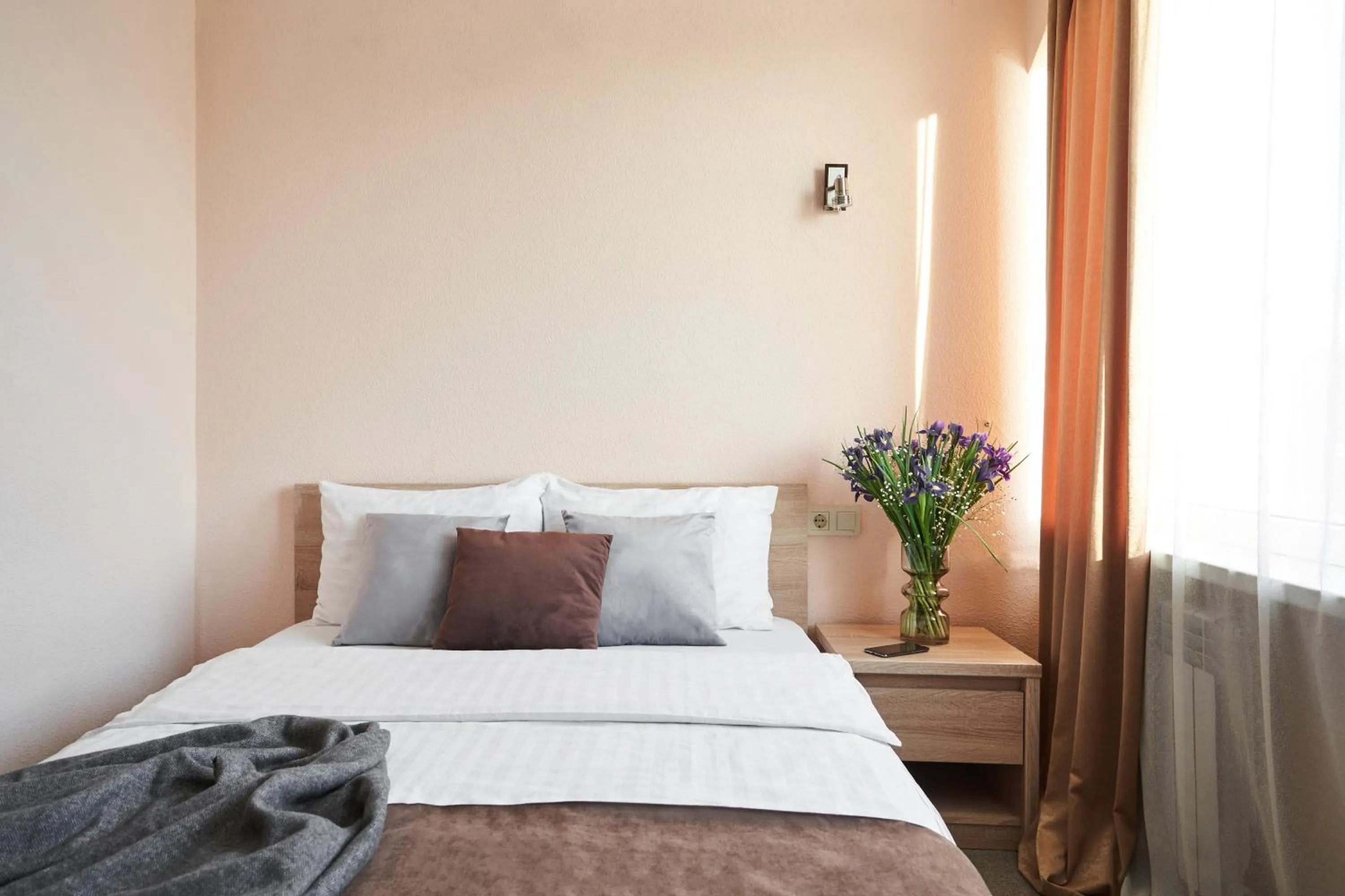 Bed in Hotel Druzhba